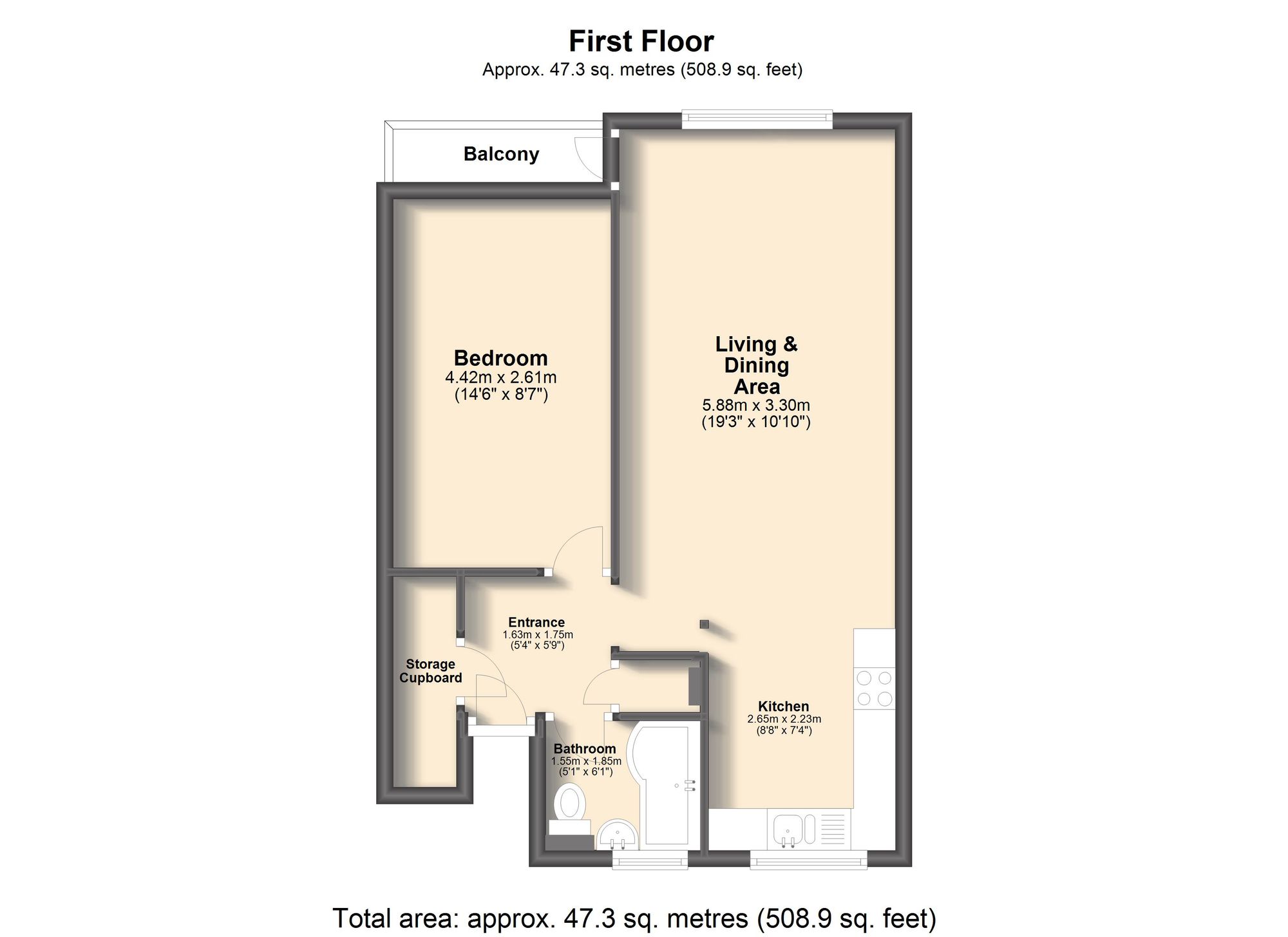 53 Richmond Park Grove, Sheffield floorplan