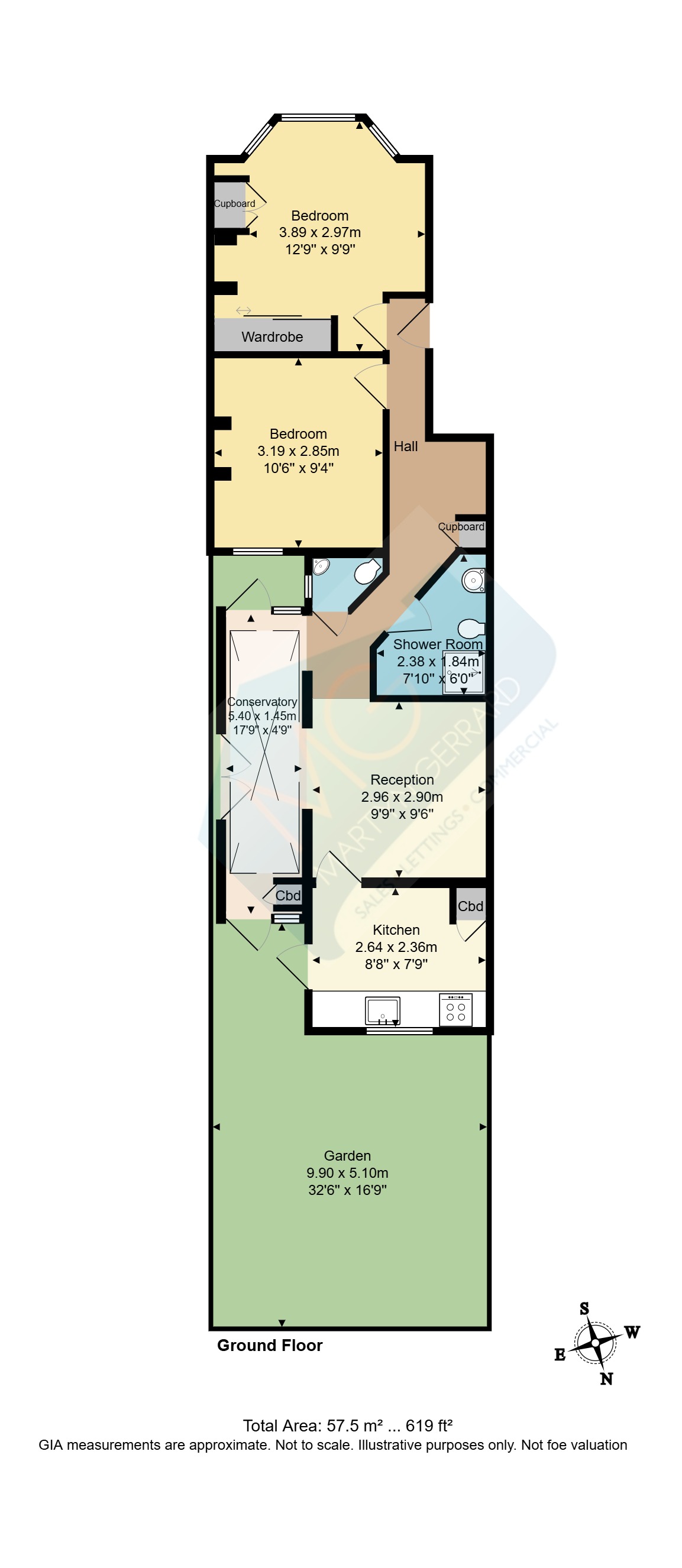 Ground Floor Flat, 393, Long Lane, London floorplan