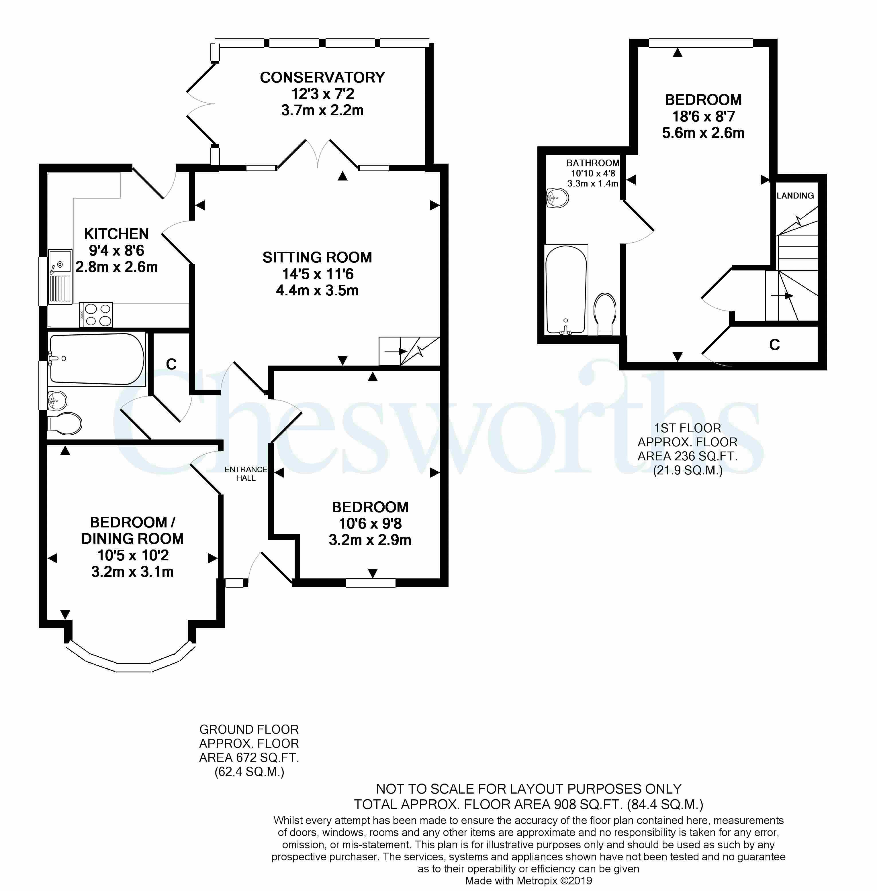 2 Bedrooms Bungalow for sale in Cootes Avenue, Horsham RH12