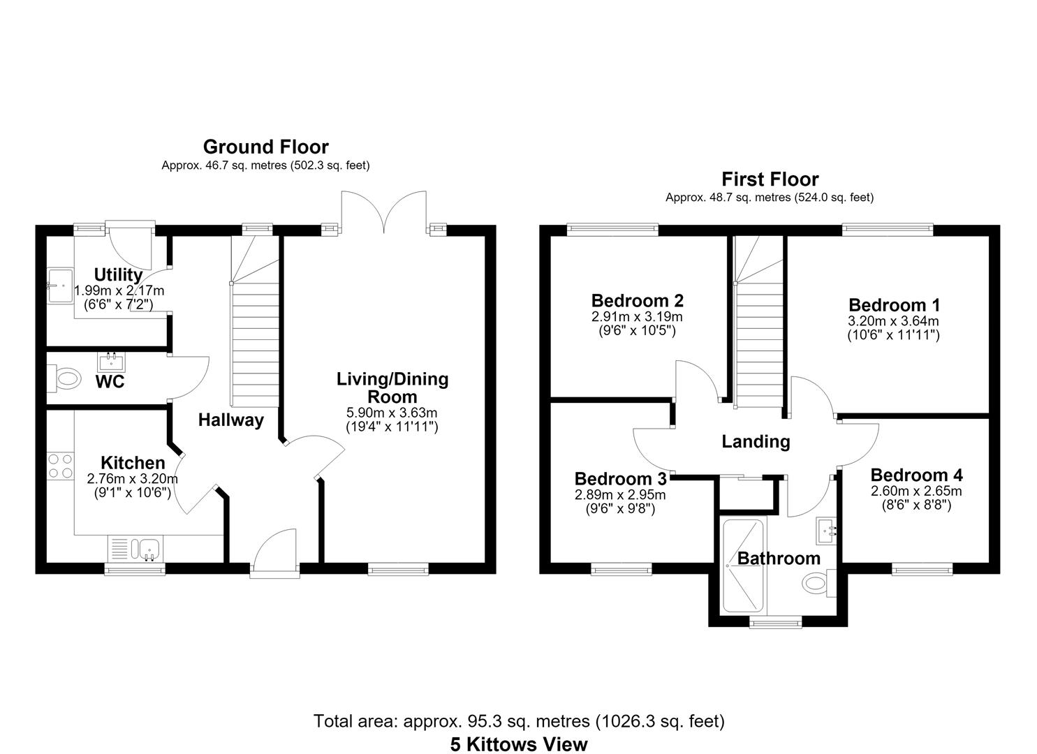 5 Kittows View, Camelford floorplan