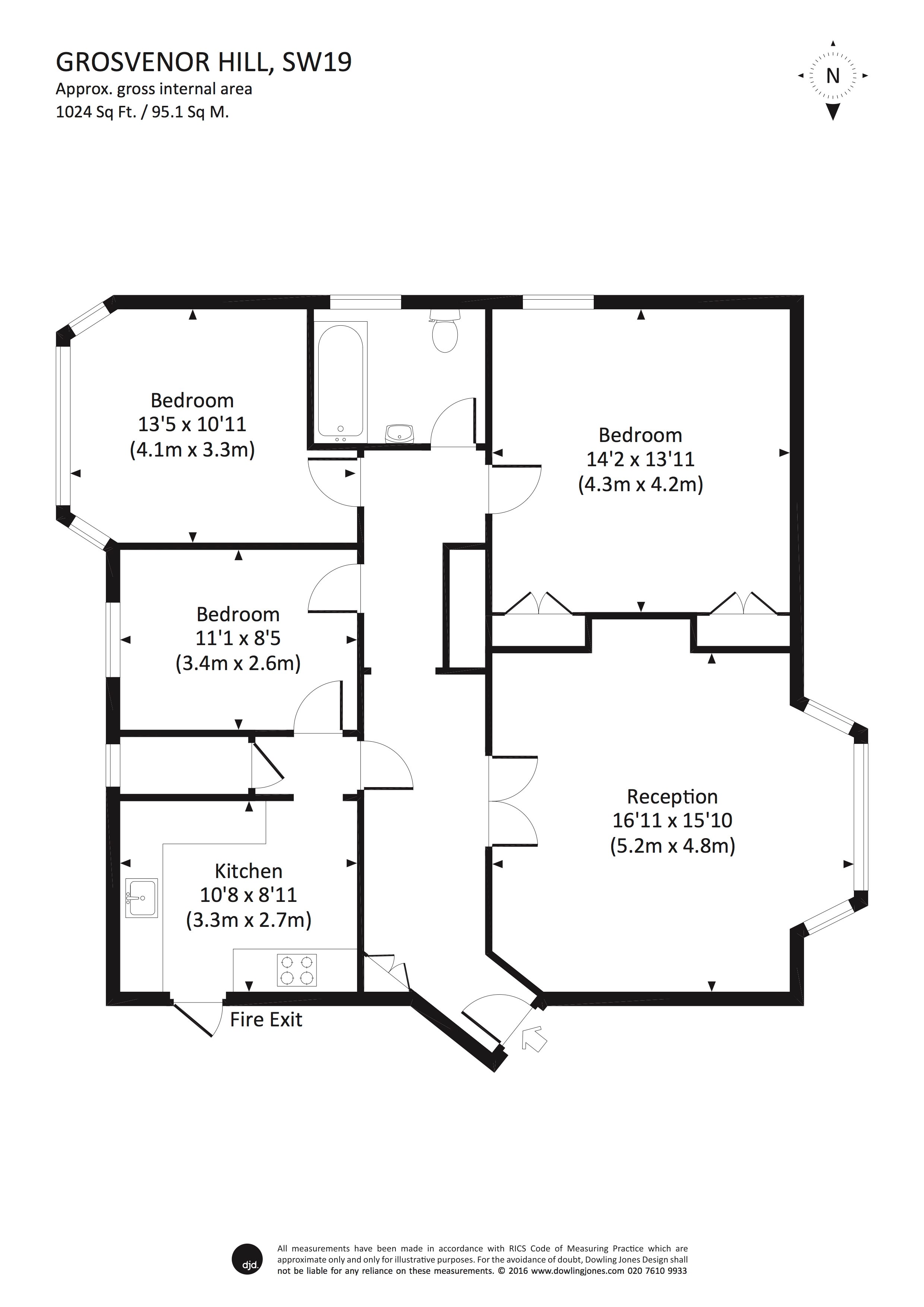 3 Bedrooms Flat to rent in Grosvenor Hill, London SW19