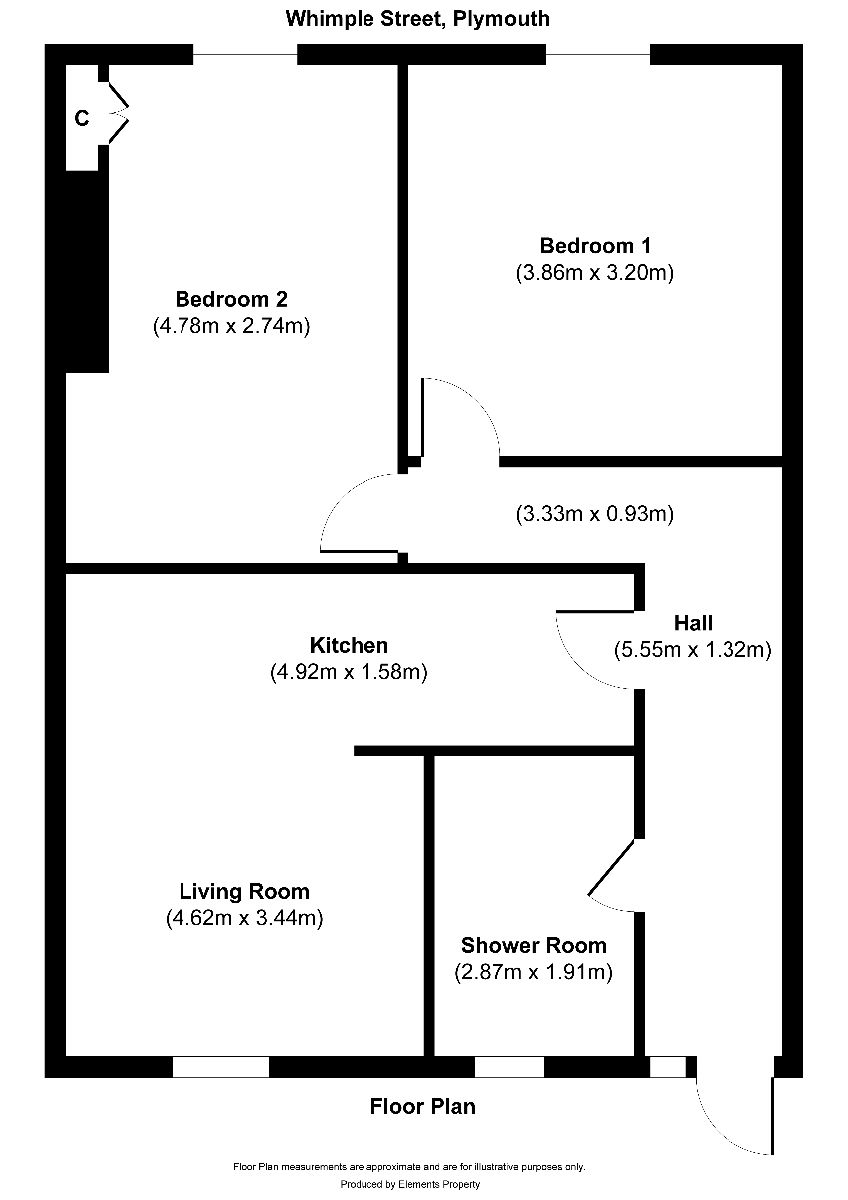 Flat 2, 7 Whimple Street, Plymouth floorplan
