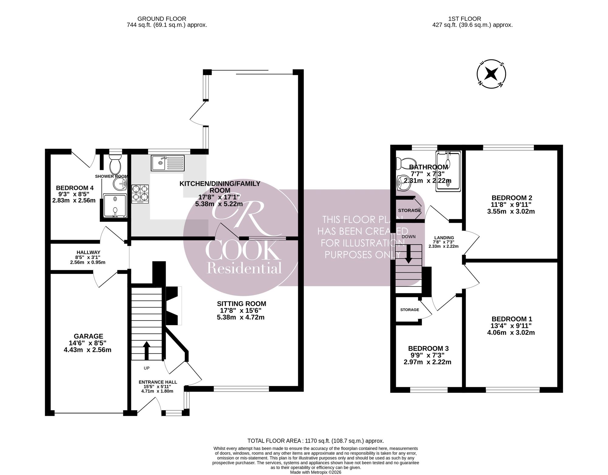 26 Barton Way, Cheltenham floorplan