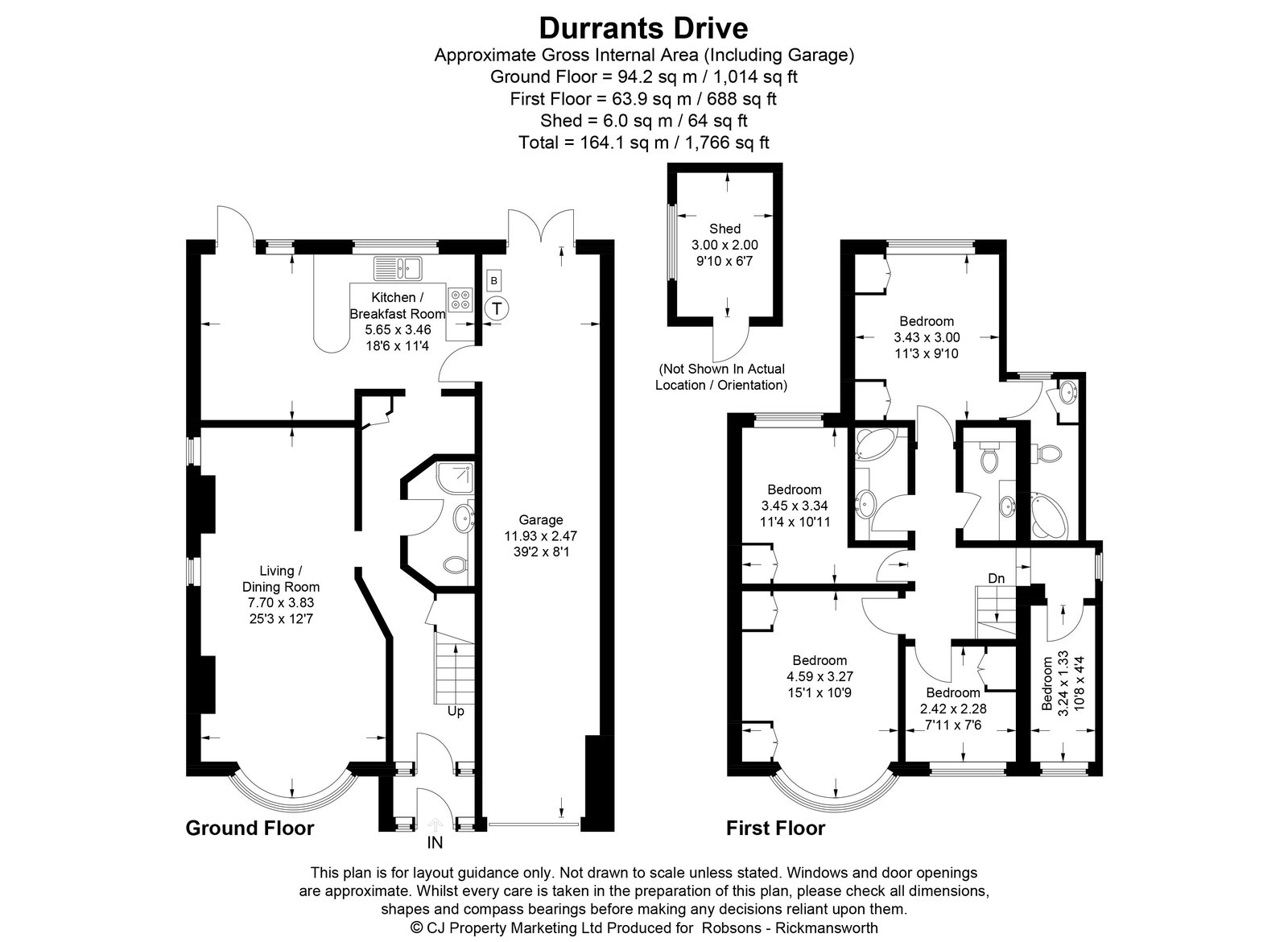 47, Durrants Drive, Rickmansworth floorplan