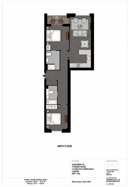 2 Bedrooms Flat to rent in Thornes House, 4 Charles Clowes Walk, Nine Elms, London SW11