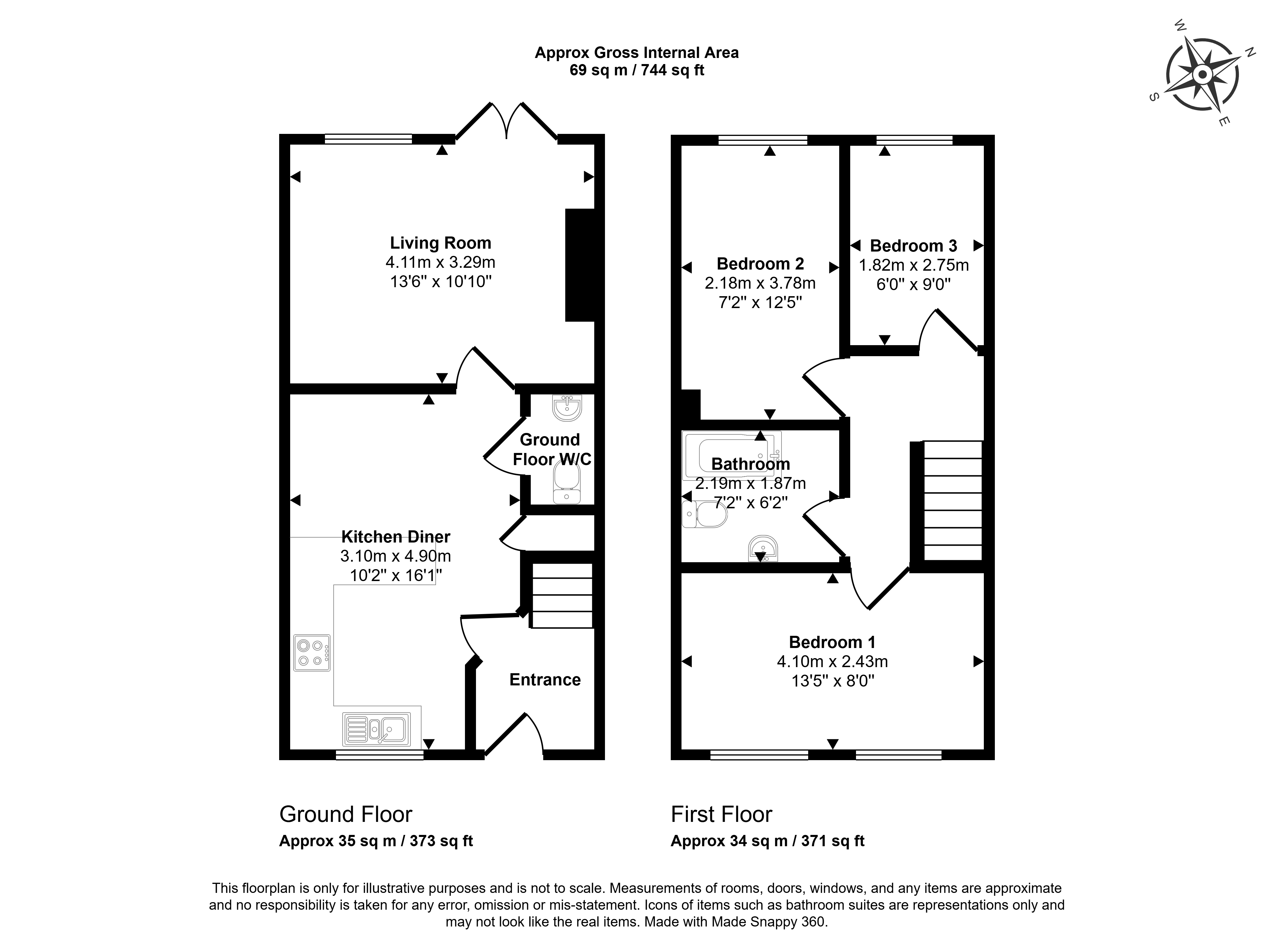 44, Henderson Avenue, Durham floorplan