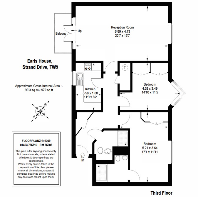32 Earls House, 10, Strand Drive, Richmond floorplan
