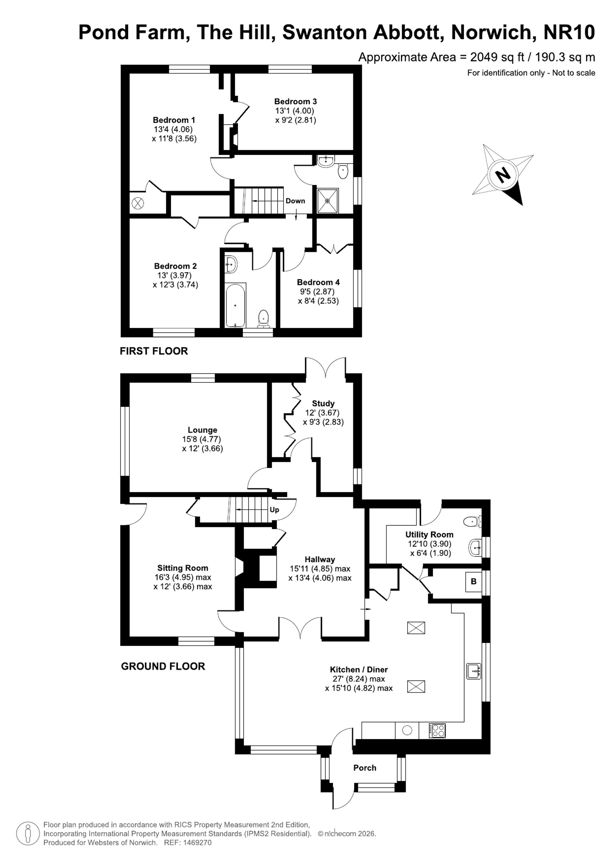 Pond Farm House, The Hill, Norwich floorplan
