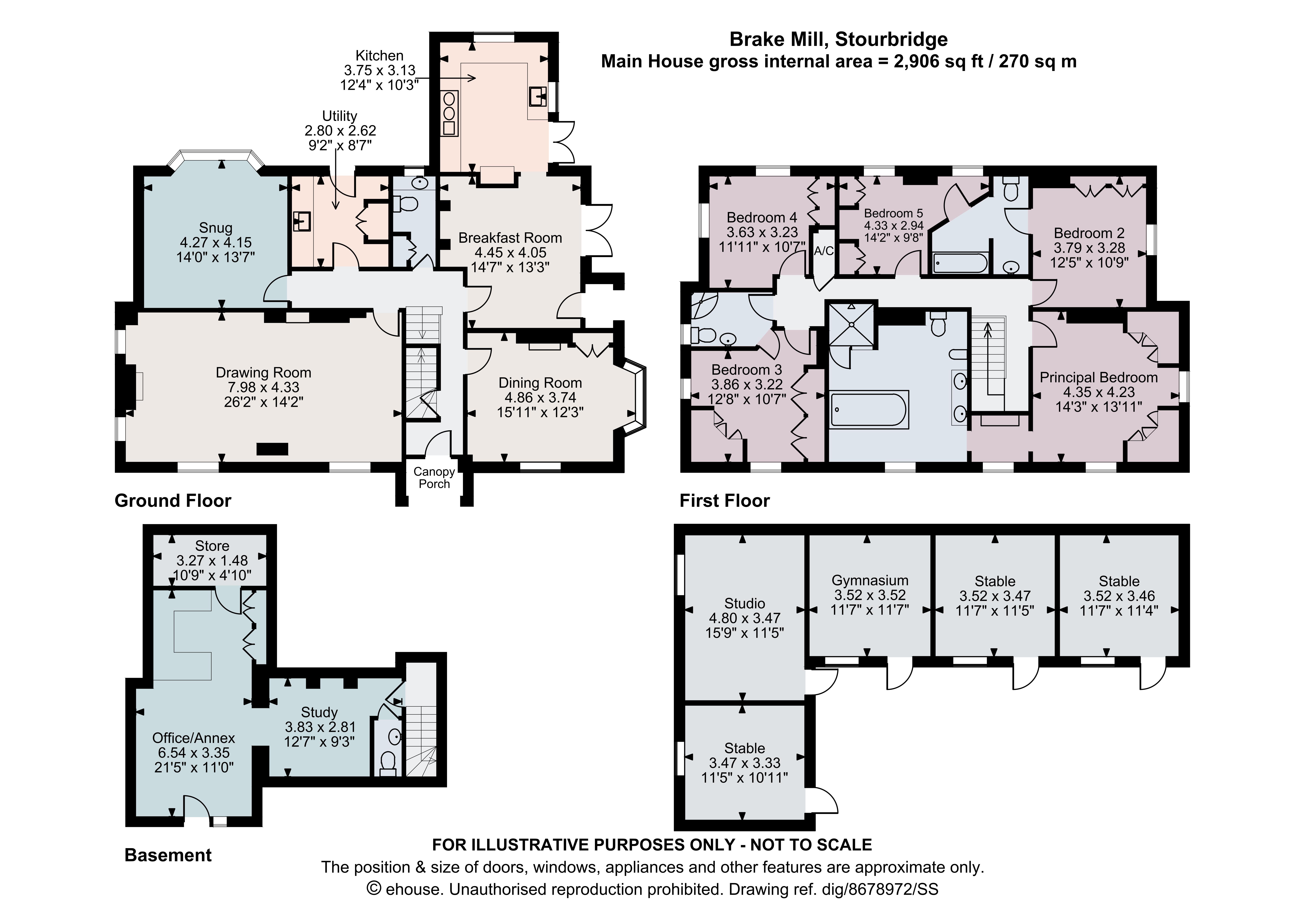Brakemill Farmhouse, Brake Mill,, Hagley, Worcestershire floorplan