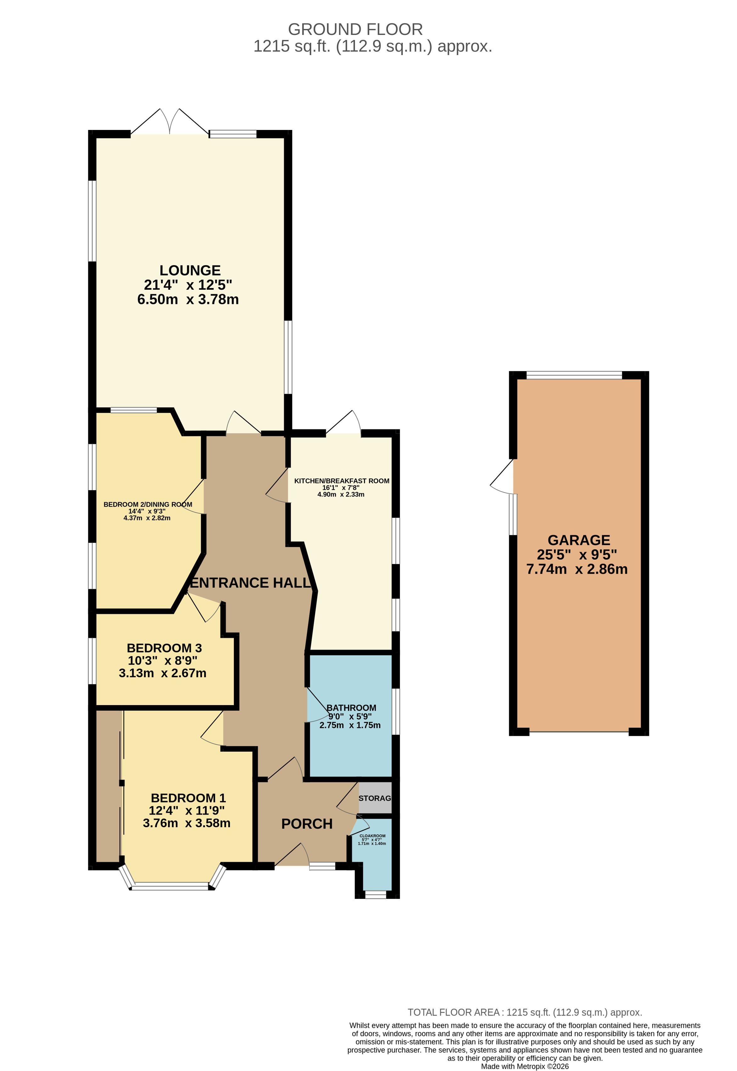 16, Finsbury Road, Bedfordshire floorplan