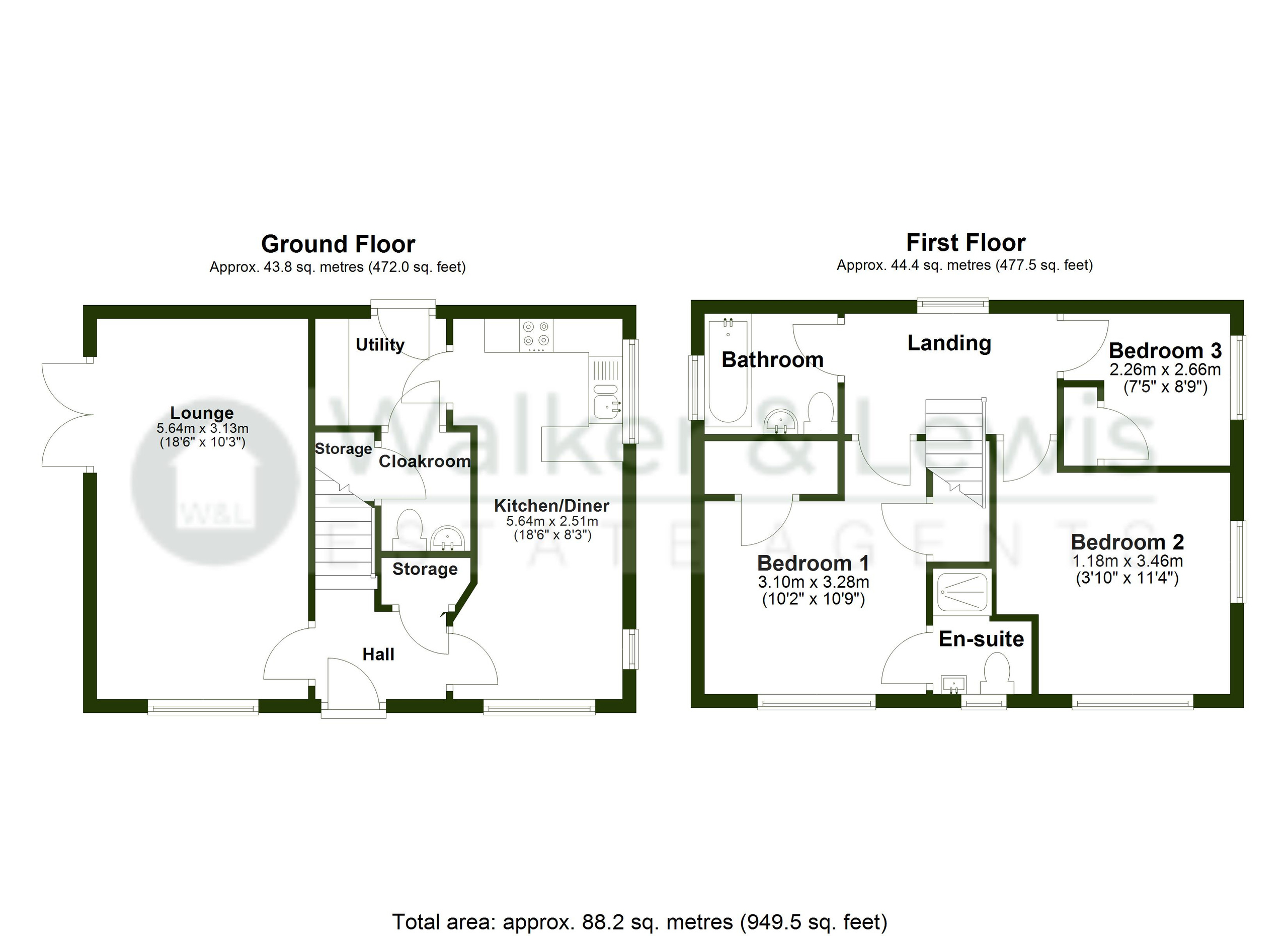 44 Gwern Gwynfael, Cardiff floorplan