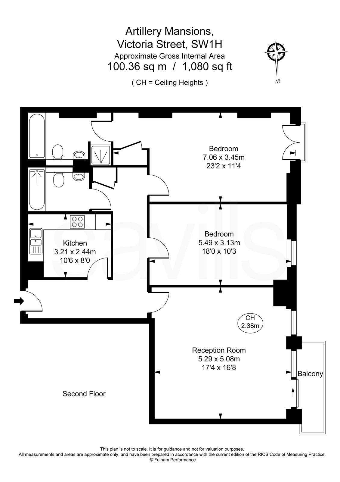 Flat 62,, Artillery Mansions, Westminster floorplan