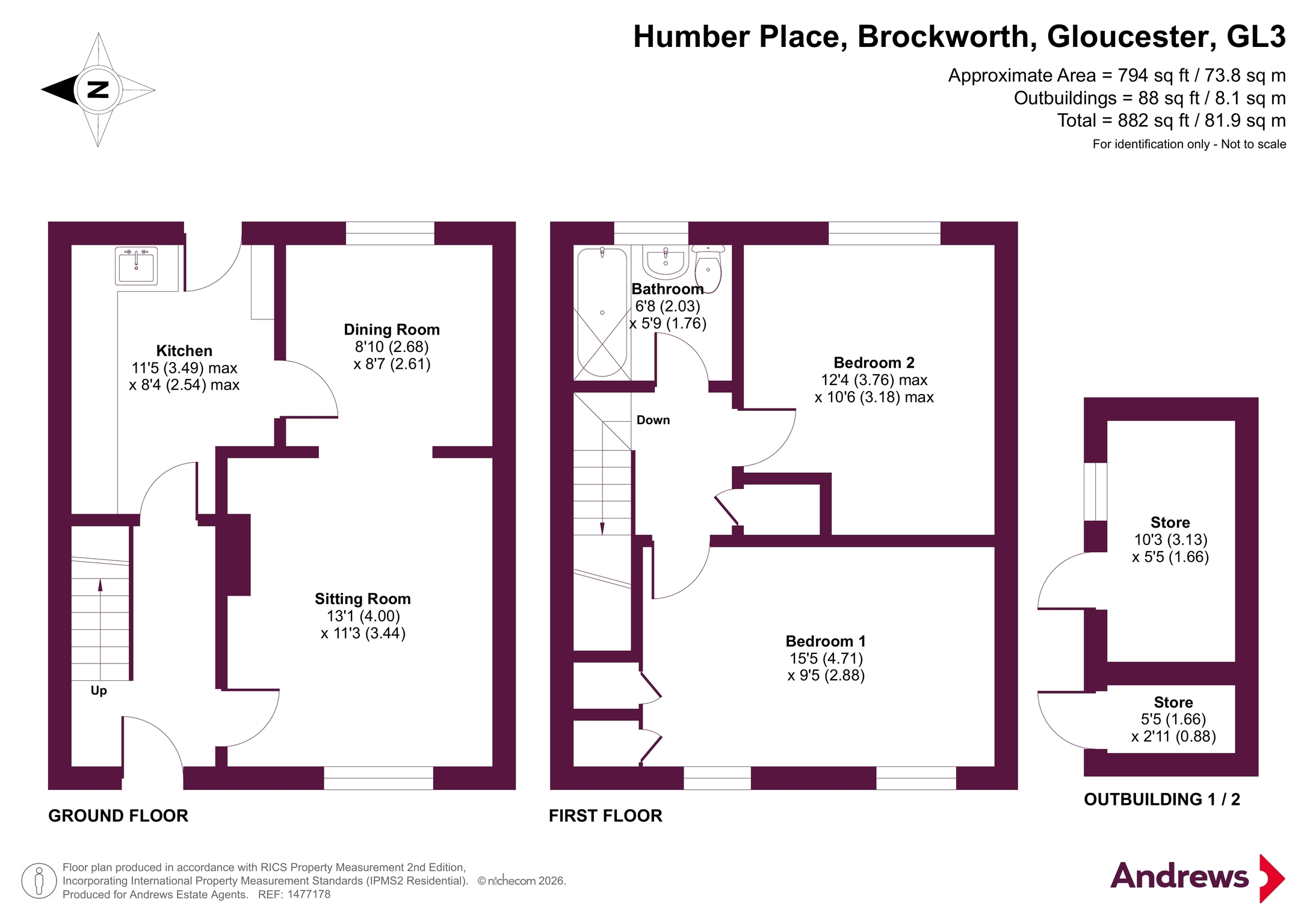 18, Humber Place, Gloucester floorplan