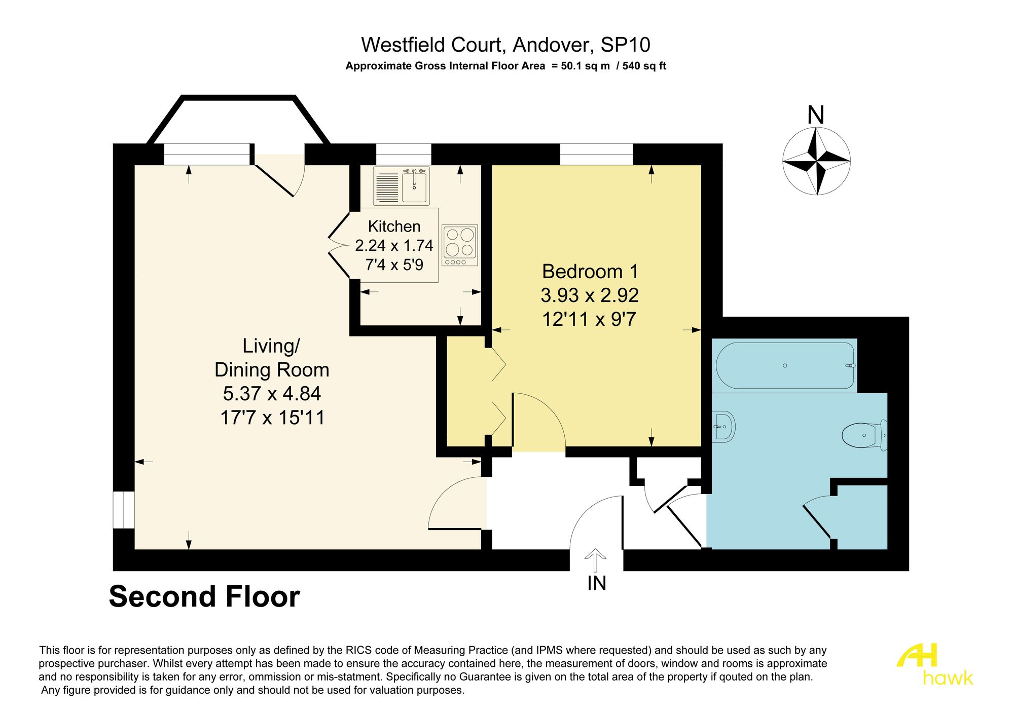 Flat 40, Westfield Court Old Winton Road, Andover floorplan