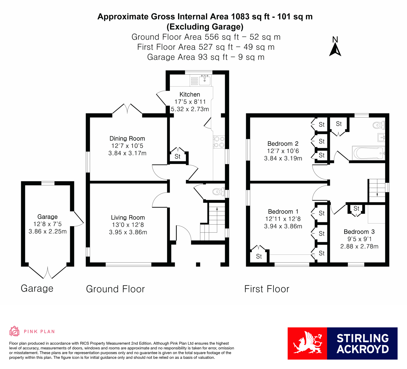 1, Vicarage Road, Surrey floorplan