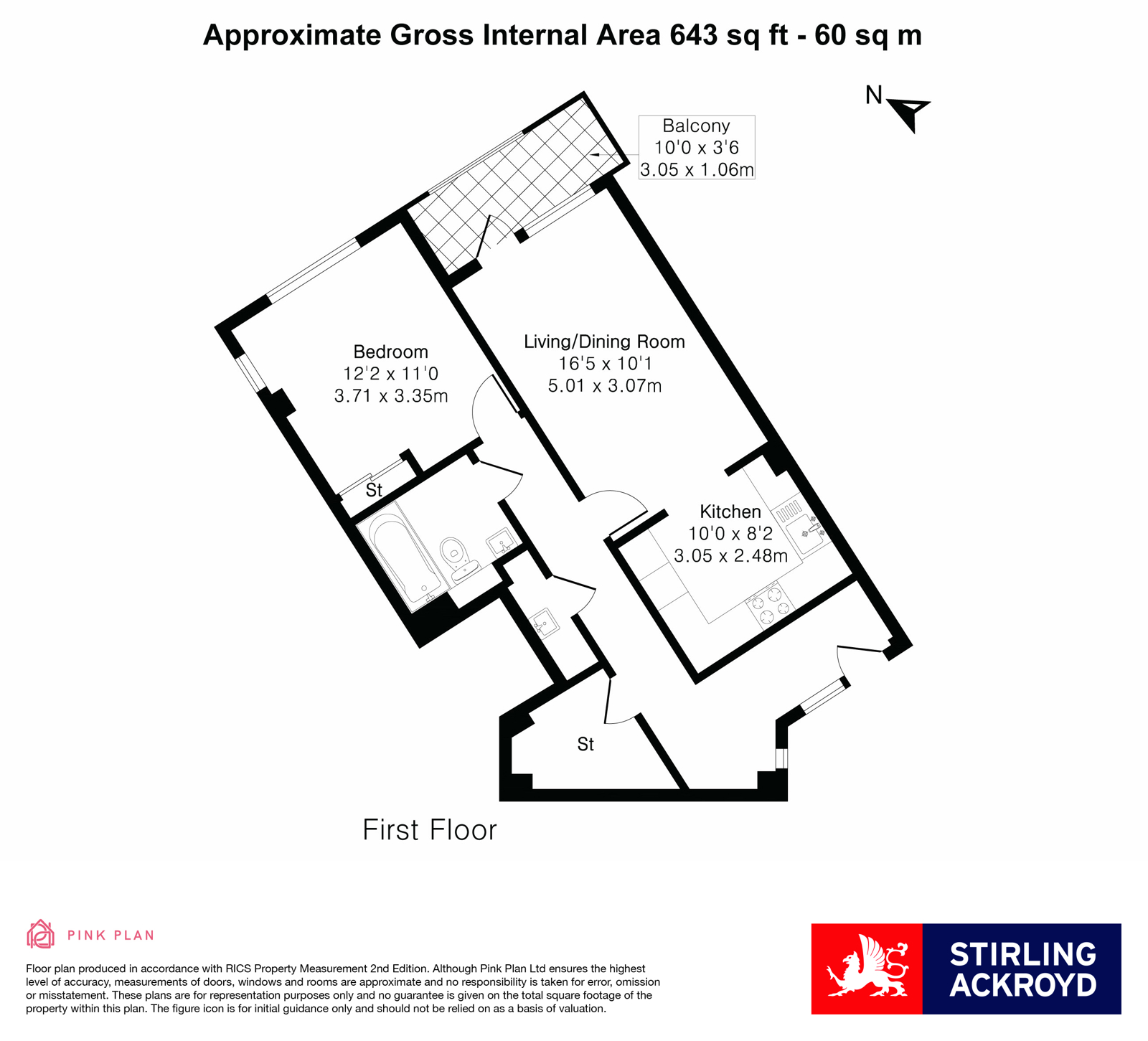 Flat 1, Red Deer Court, 4, Sanderstead Road, South Croydon floorplan