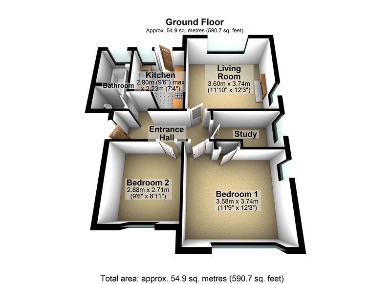 2 Bedrooms Flat for sale in Courts Road, Earley, Reading RG6