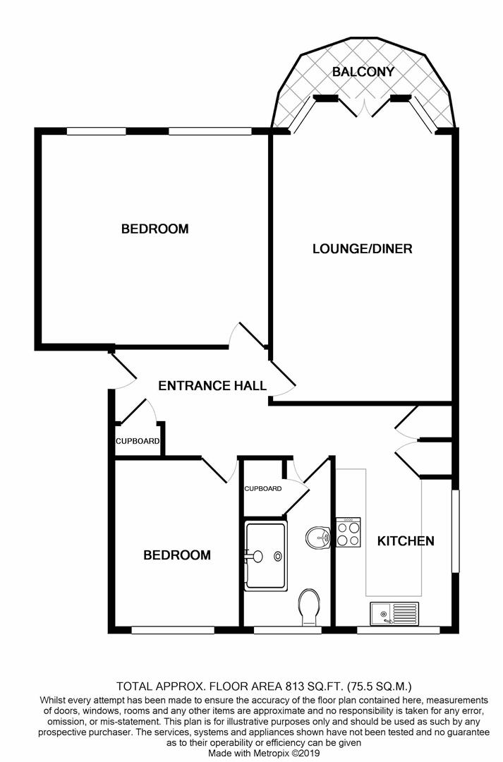2 Bedrooms Flat for sale in Georgian Close, Bexhill-On-Sea TN40