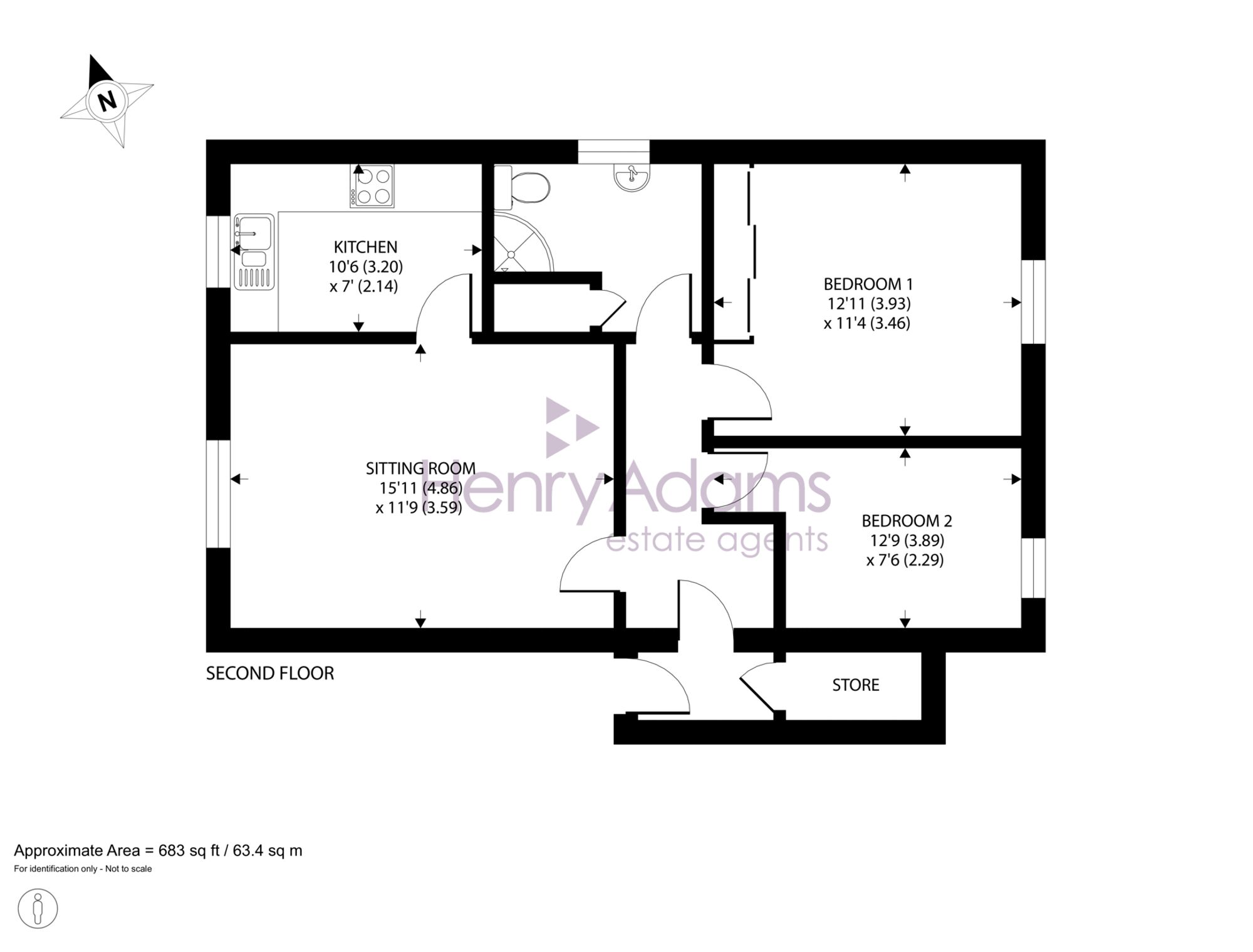 Flat 6, 35 Longmead, Liss floorplan