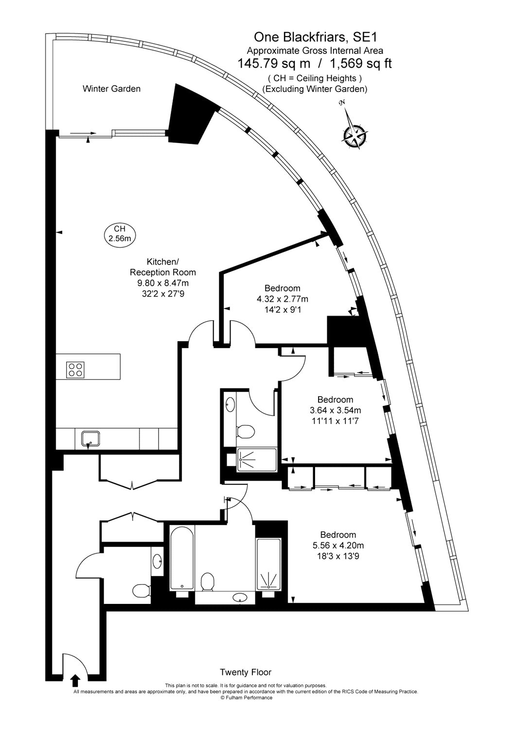 3 Bedrooms Flat to rent in One Blackfriars, 1 Blackfriars Road SE1