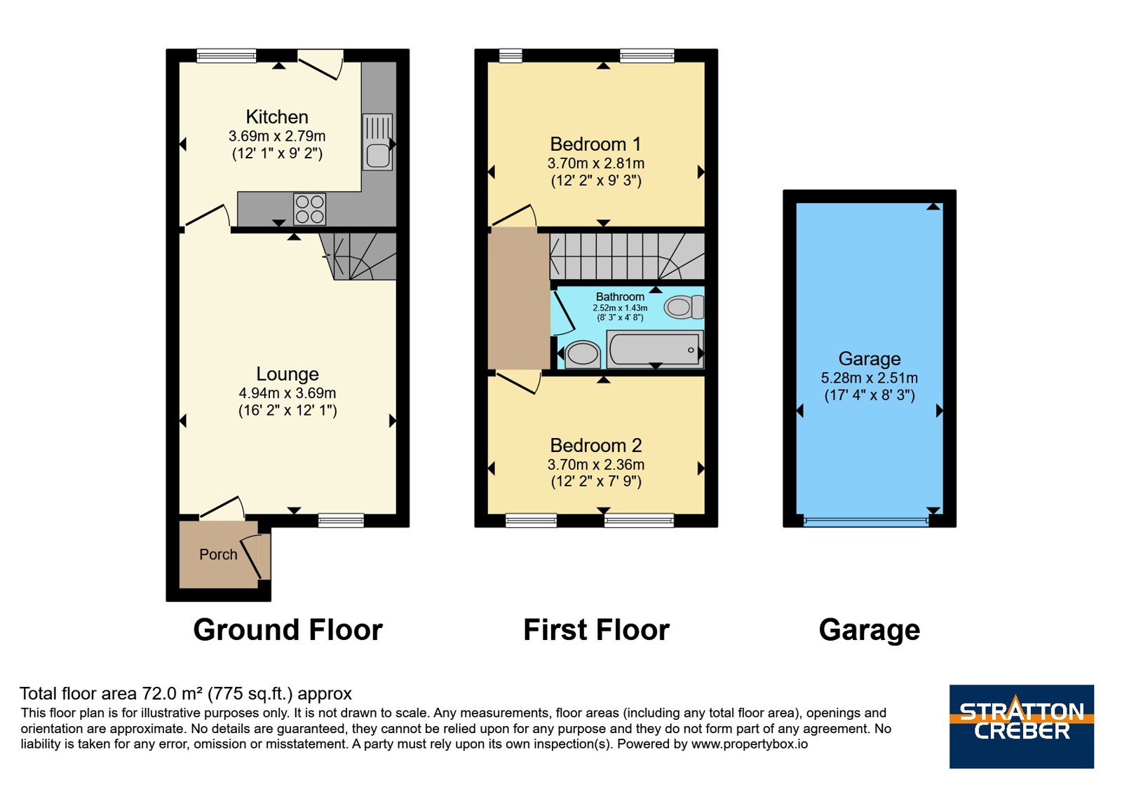 3, Castle View, St. Austell floorplan