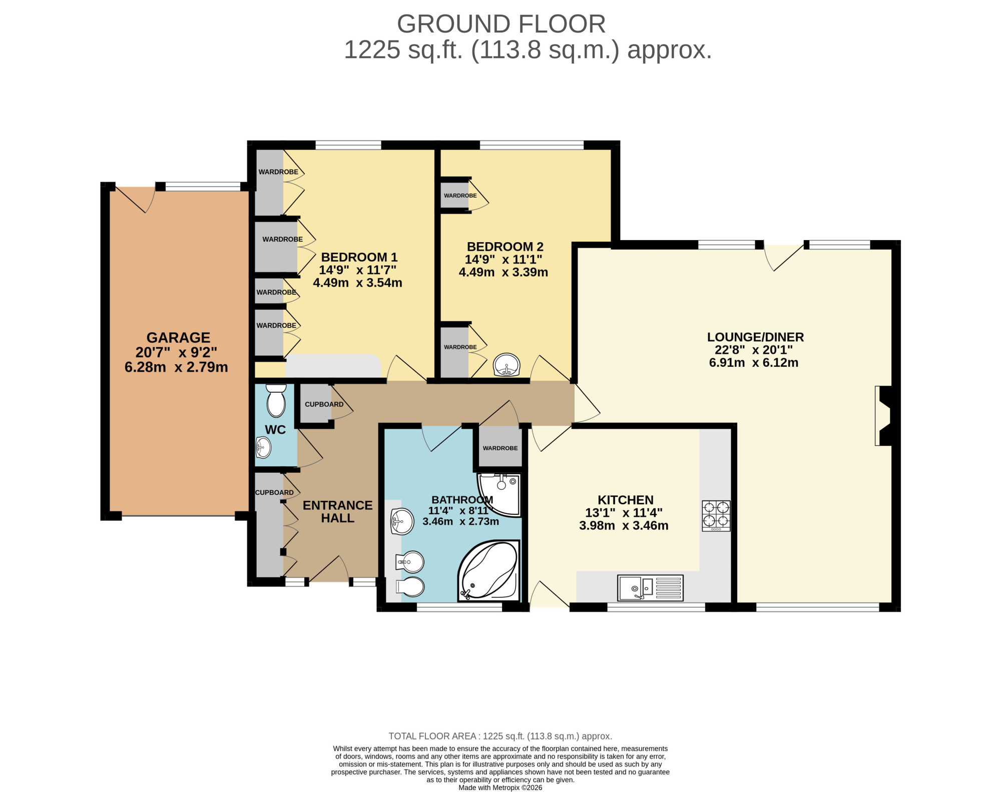 3, Wharncliffe Close, Barnsley floorplan