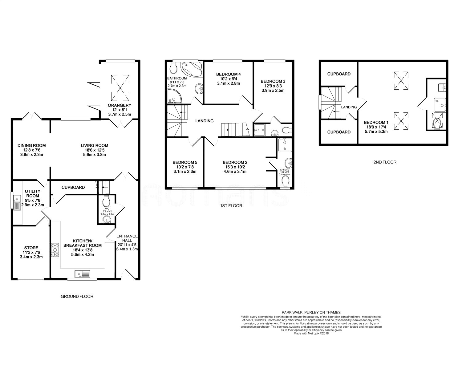 5 Bedrooms Detached house for sale in Park Walk, Purley On Thames, Reading RG8