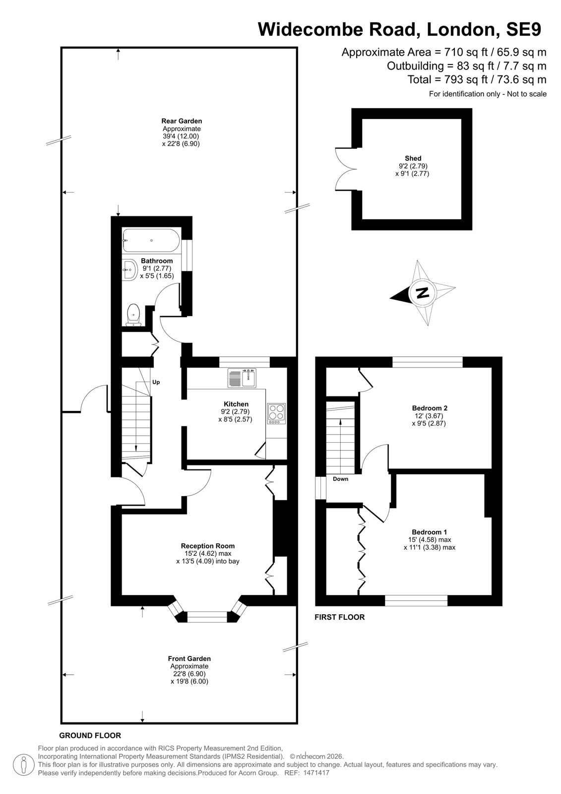 67, Widecombe Road, London floorplan