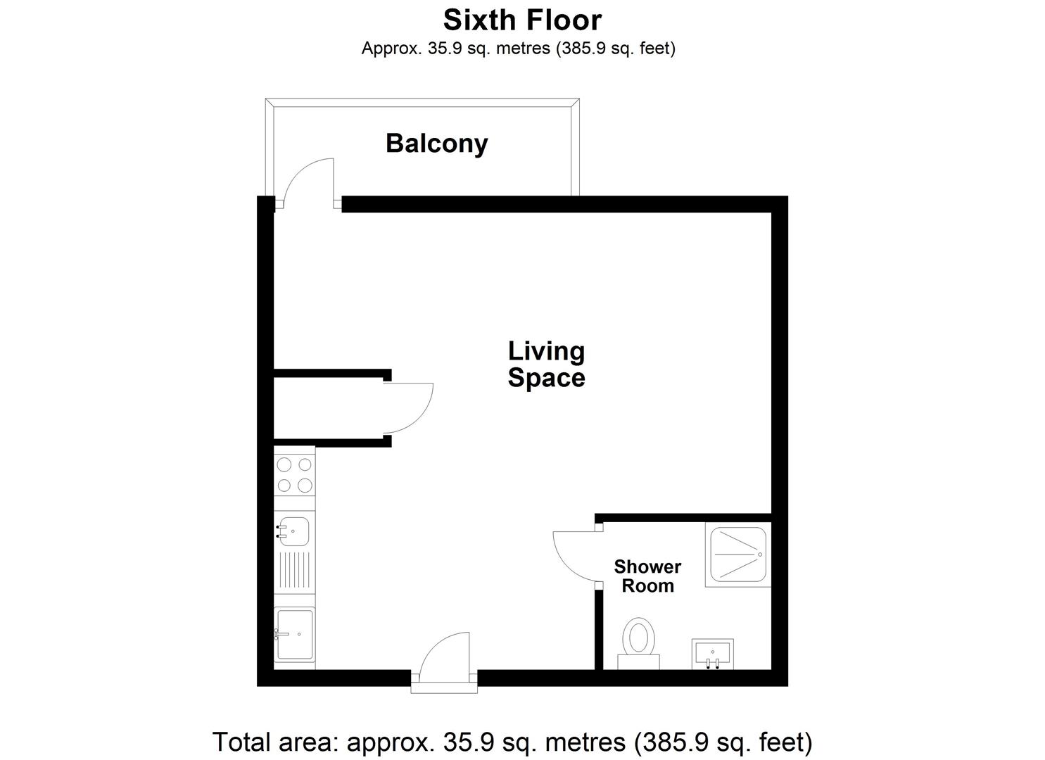 66, Panorama Apartments, Uxbridge floorplan
