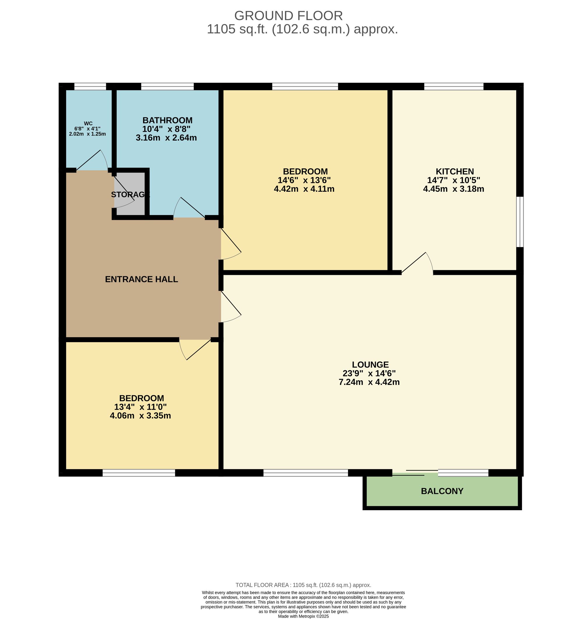 Flat 7, Hillside House, Bolton floorplan