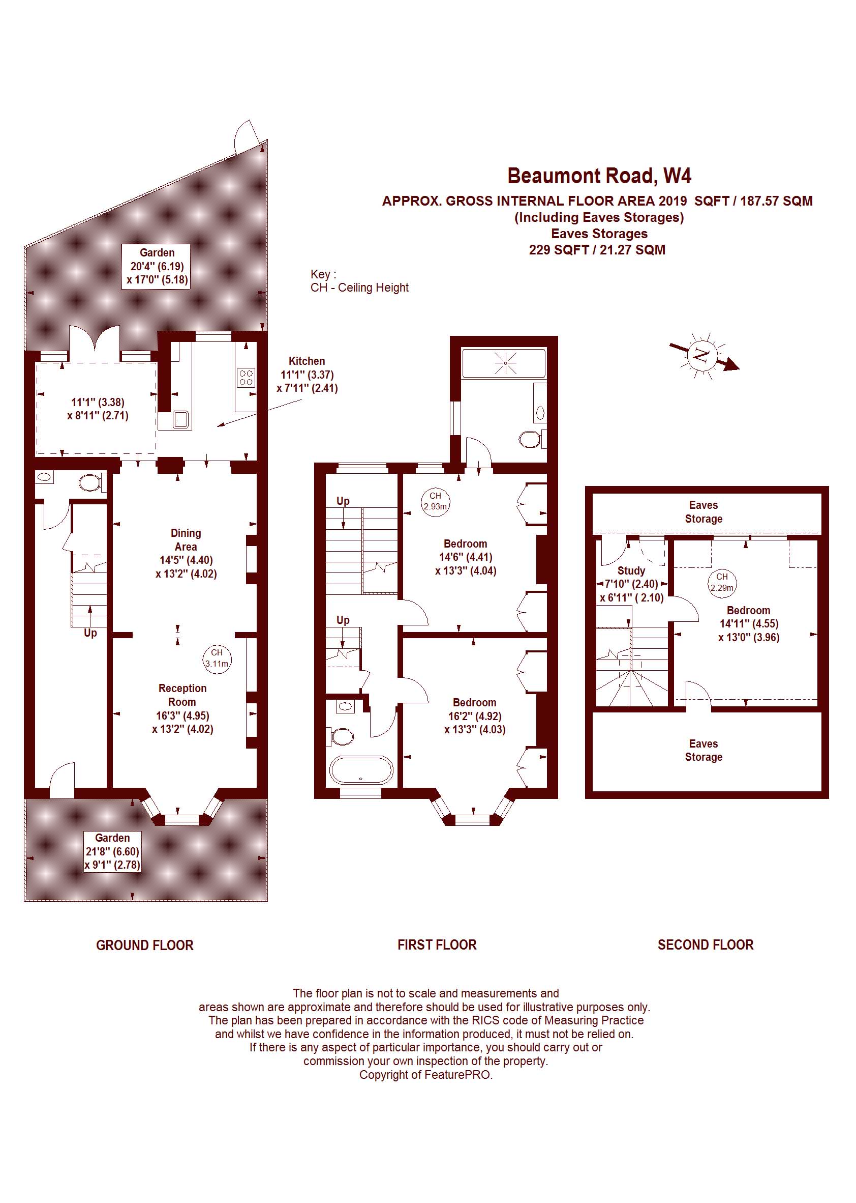 3 Bedrooms Terraced house for sale in Beaumont Road, London W4