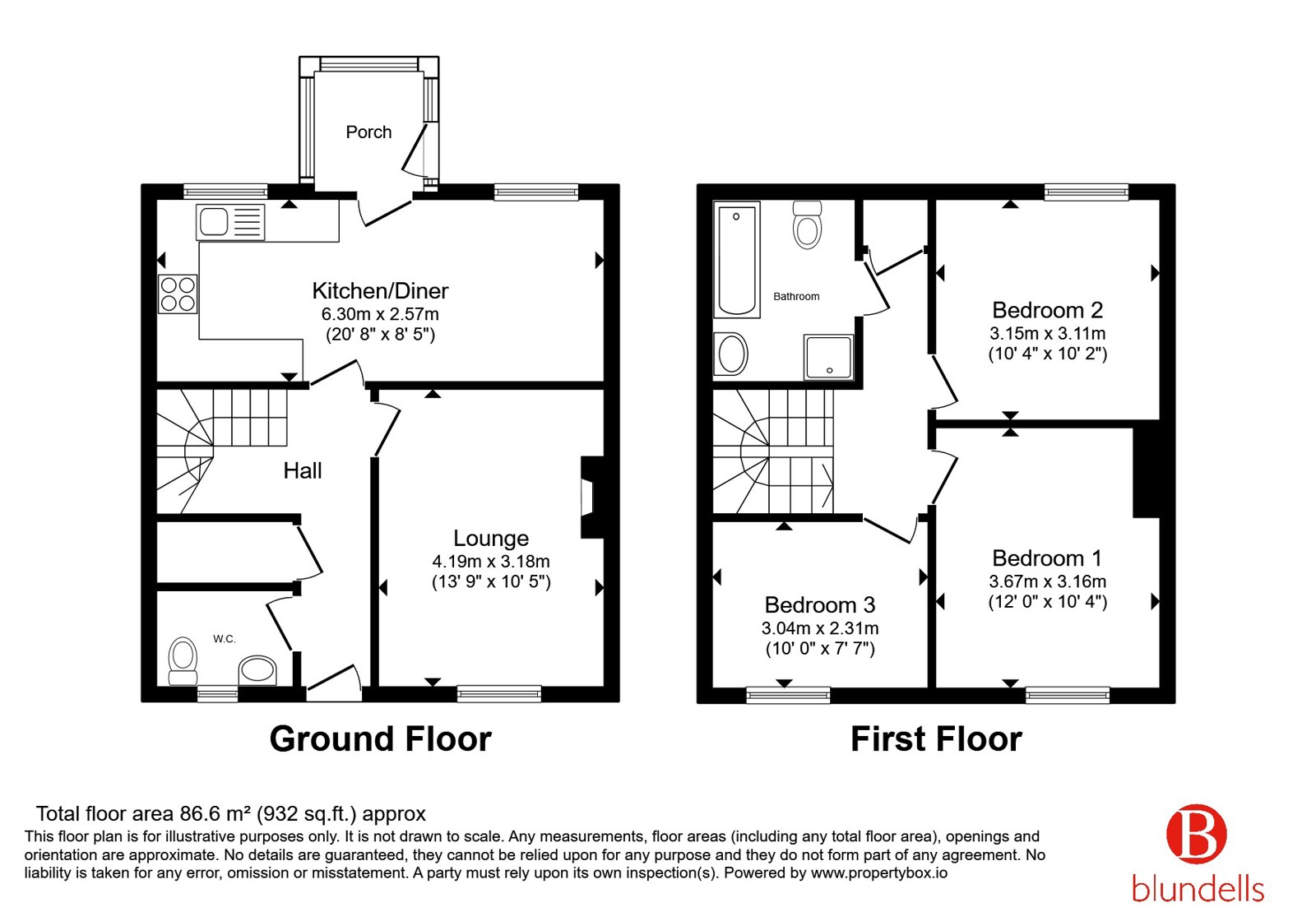 1, Chiltern Close, Chesterfield floorplan