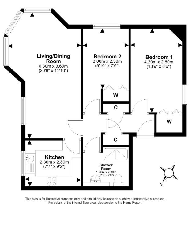12 Homescott House, 6 Goldenacre Terrace, Inverleith, Edinburgh floorplan