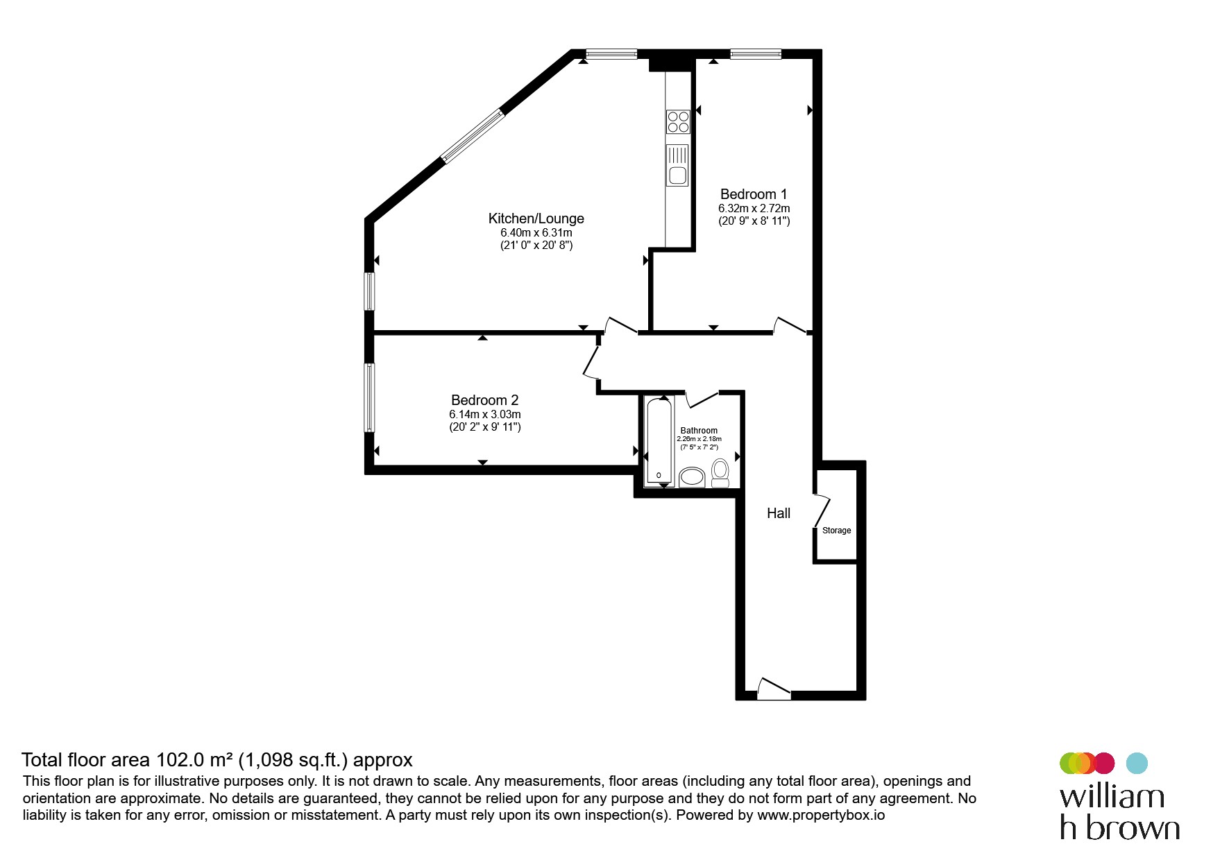 Flat 19, Theodores Place, Stonehills, Welwyn Garden City floorplan