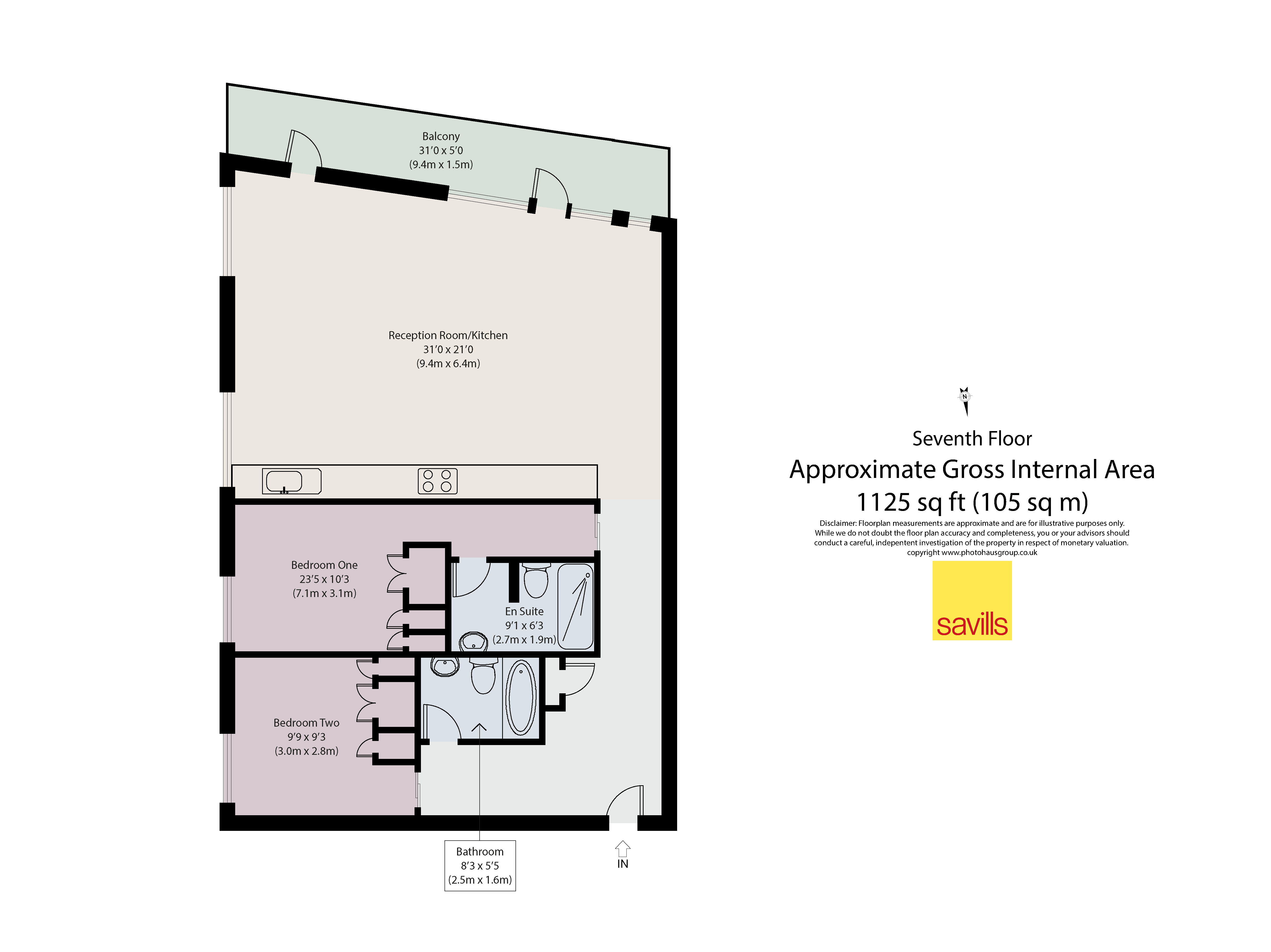 710, 10 Park Drive, London floorplan