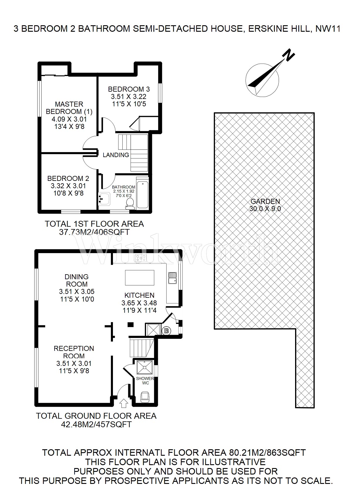 70, Erskine Hill, London floorplan