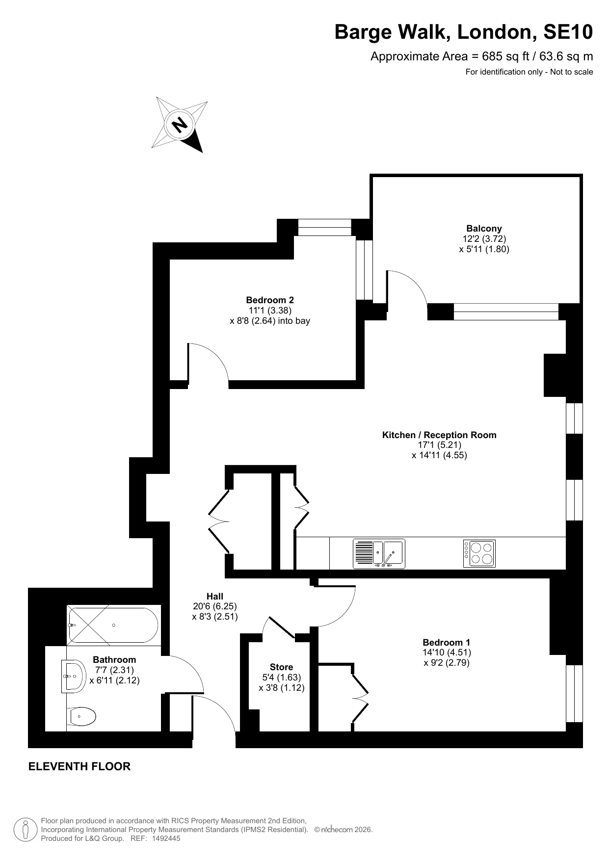 60 Barge Walk, London floorplan