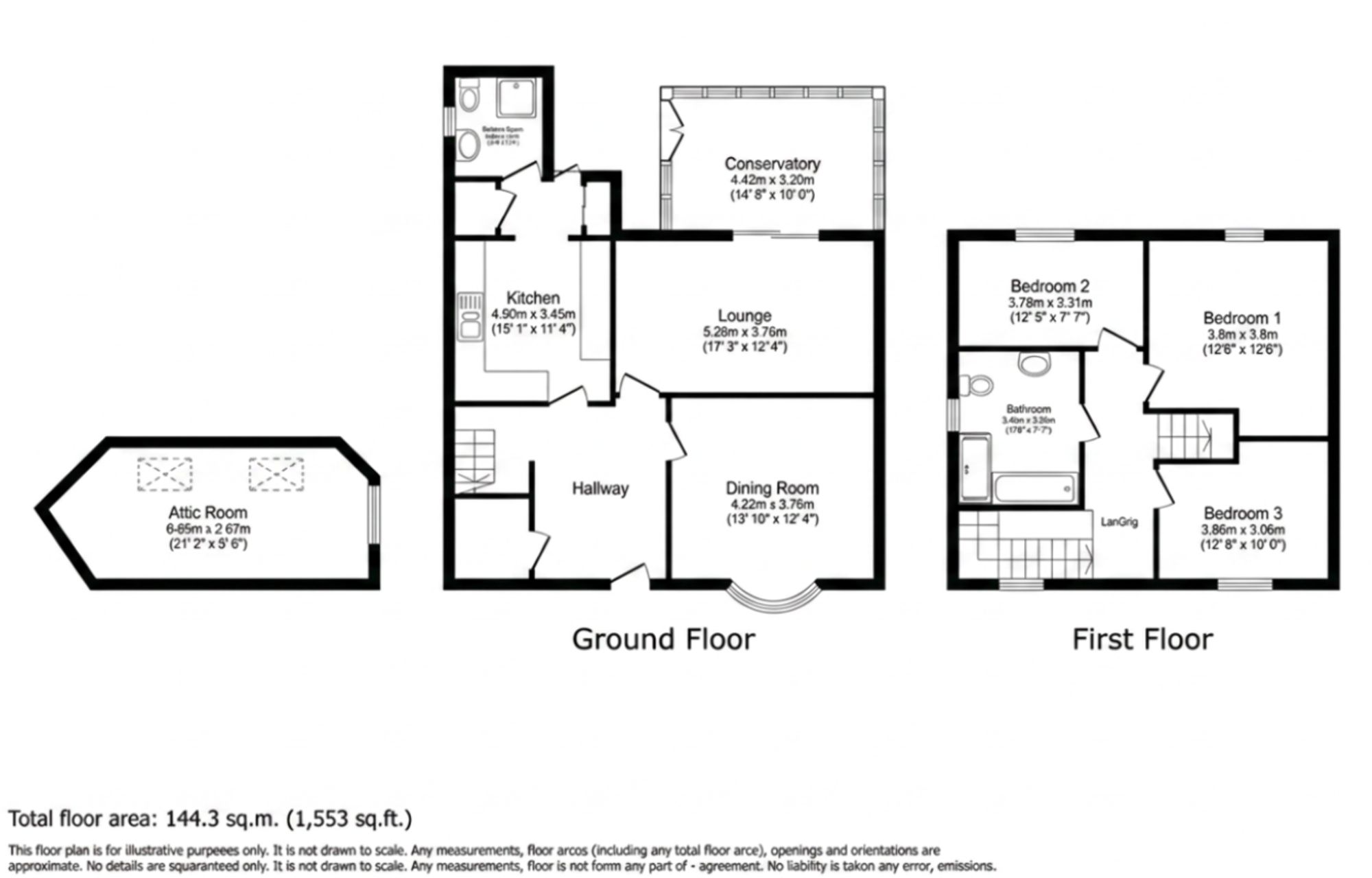 8 Moelwyn Avenue North, Rhyl floorplan