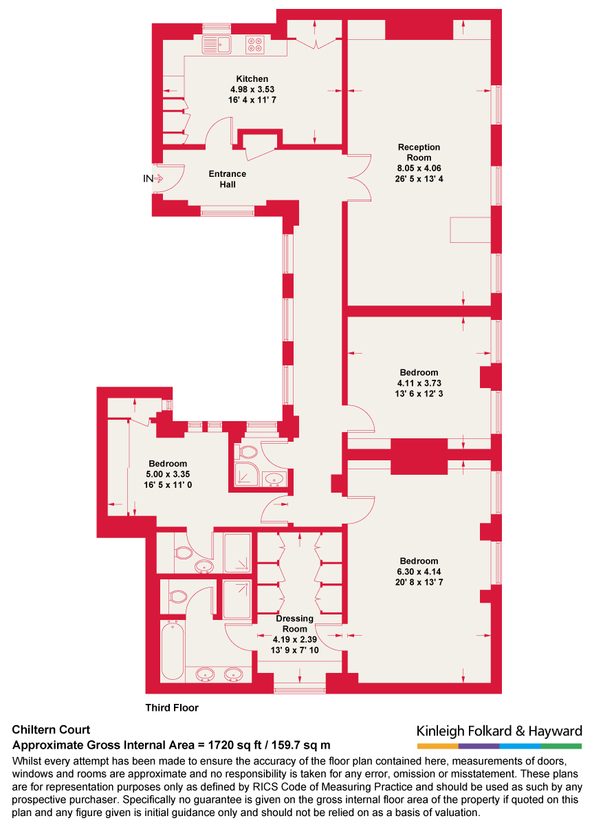 Flat 101 Chiltern Court,, Baker Street, London floorplan