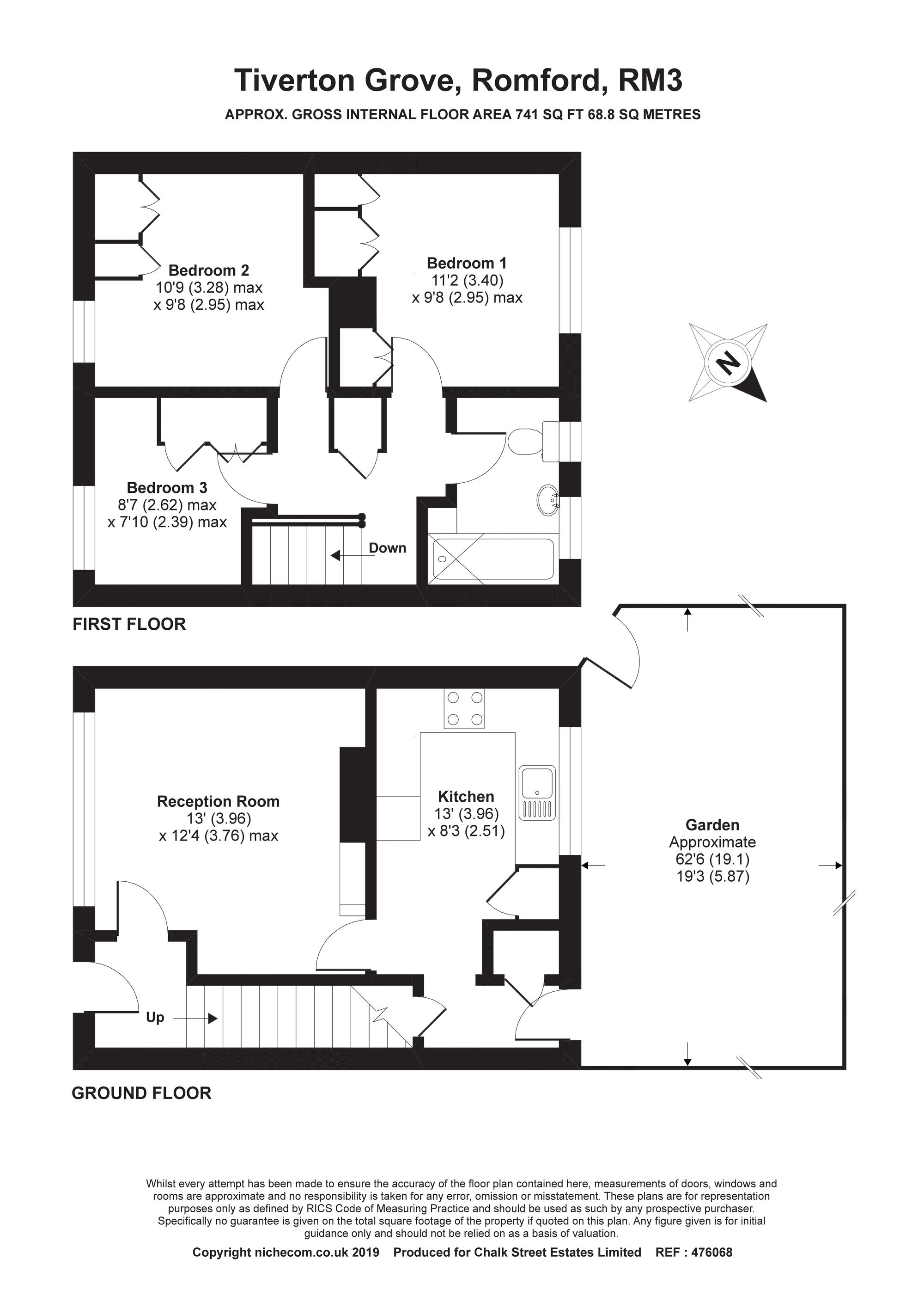 3 Bedrooms Terraced house for sale in Tiverton Grove, Harold Hill RM3