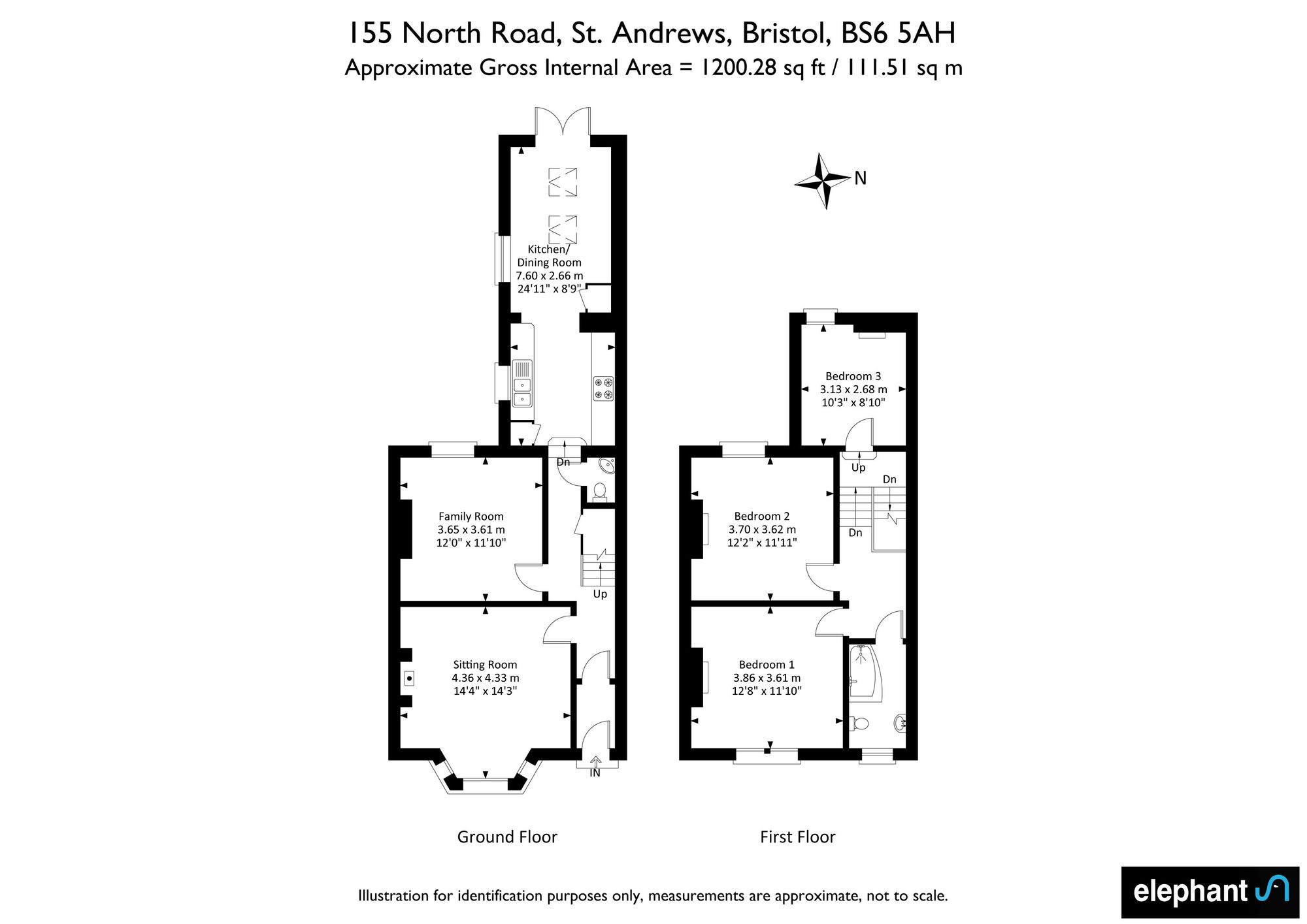 155 North Road, Bristol floorplan