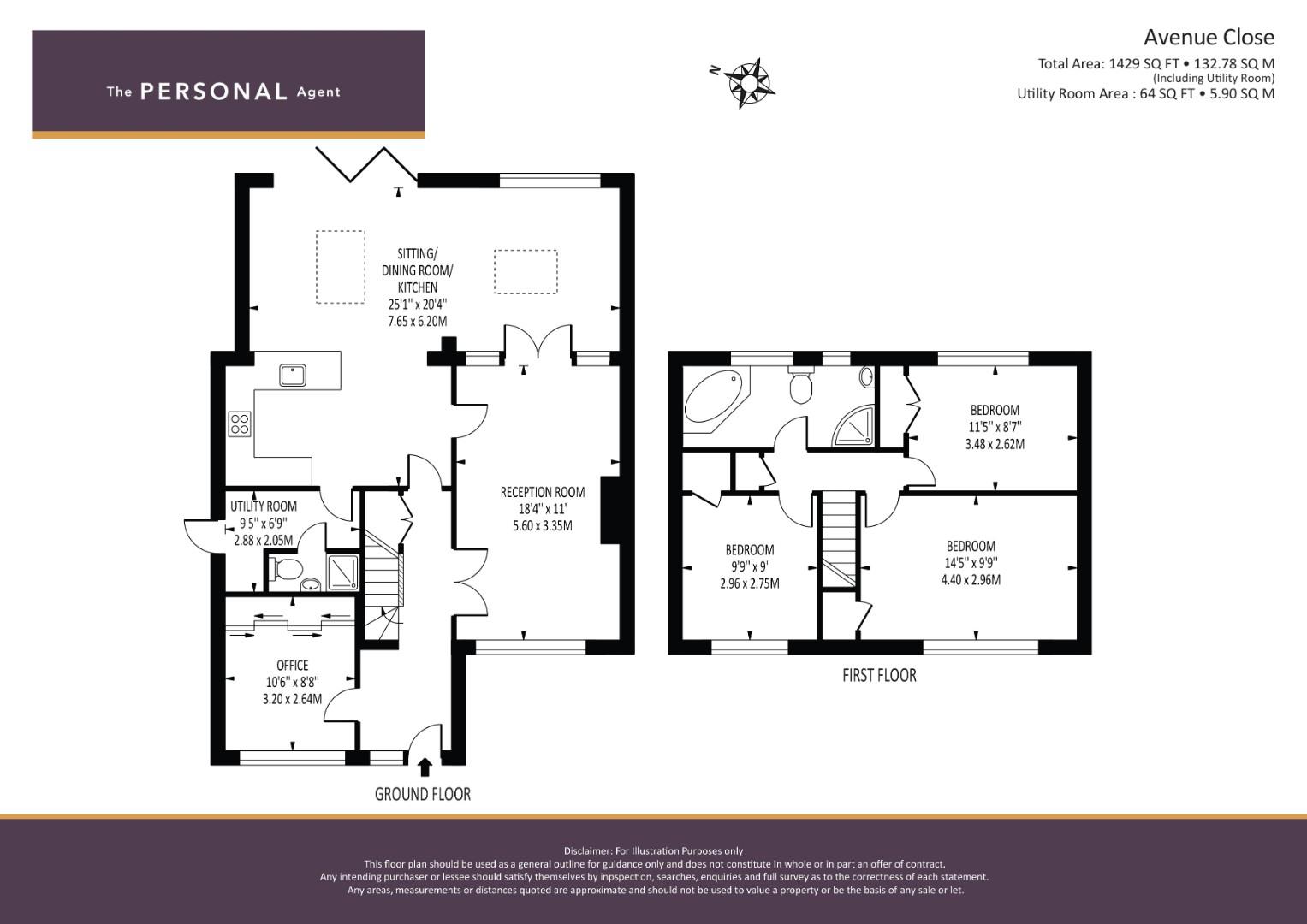 3, Avenue Close, Tadworth floorplan