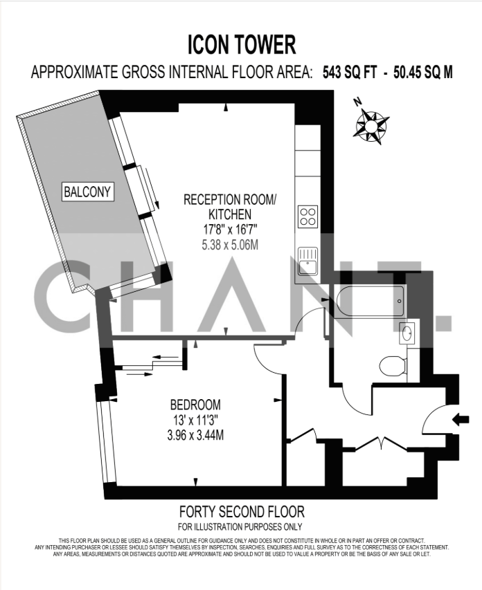 Flat 4207,, Icon Tower, Acton floorplan