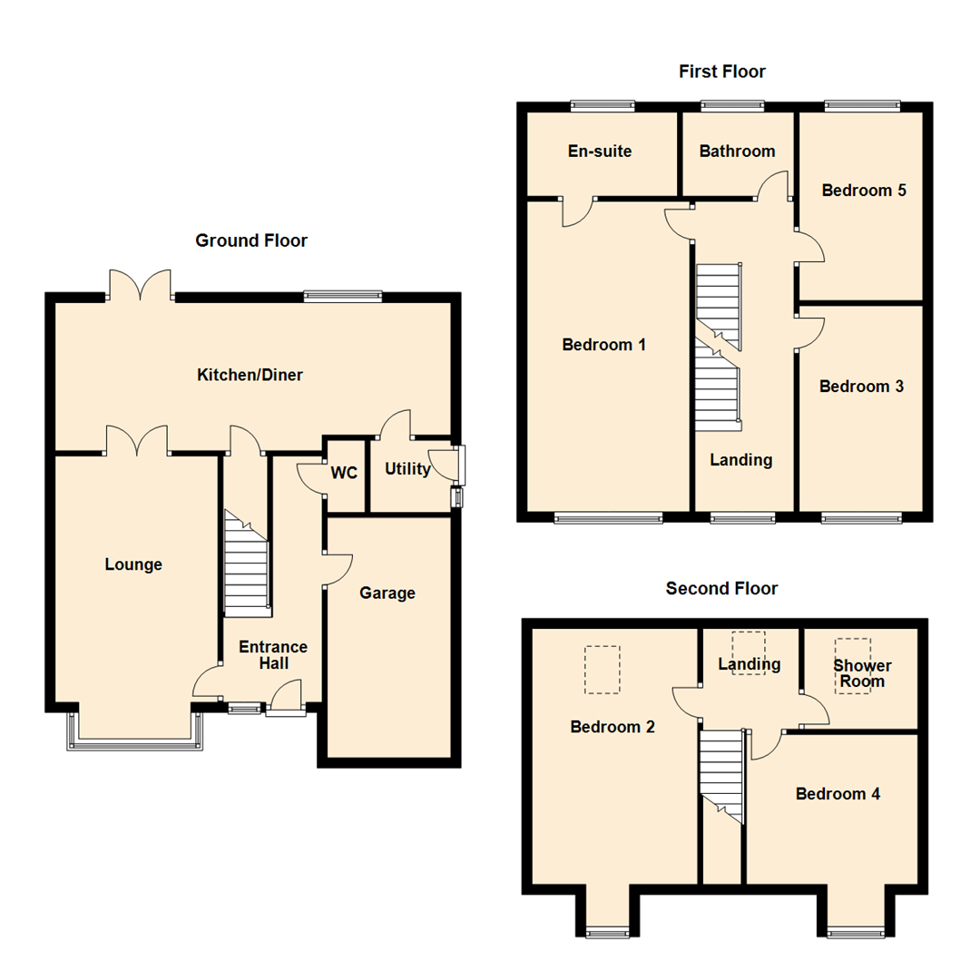 5 Bedrooms Town house for sale in Woodland Garth, Rothwell, Leeds LS26