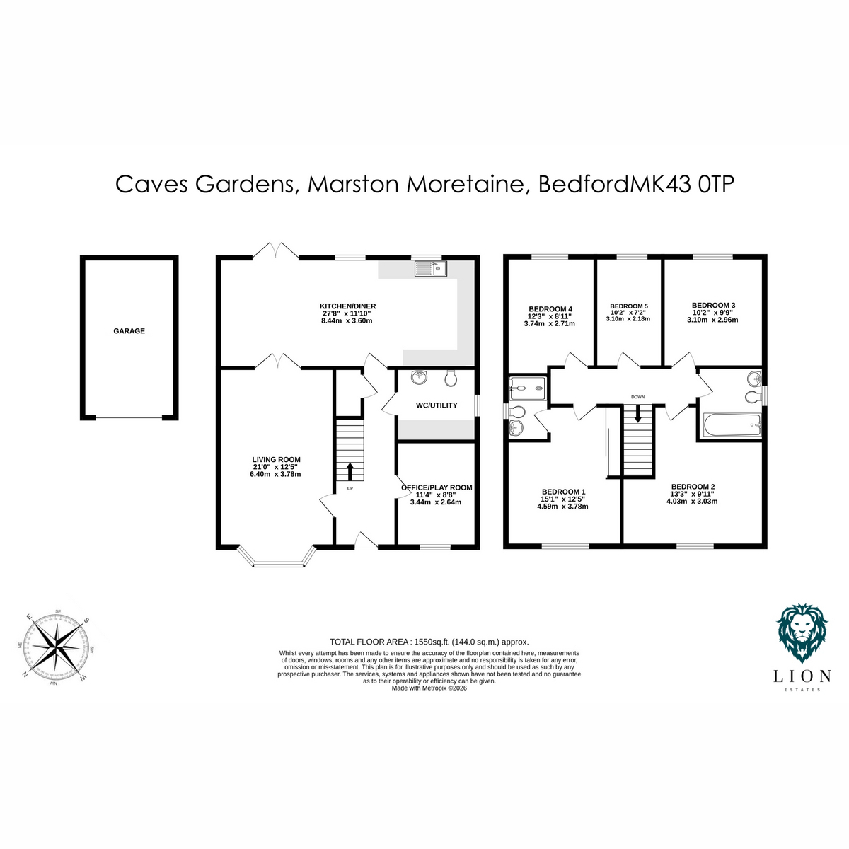 21, Caves Gardens, Bedford floorplan