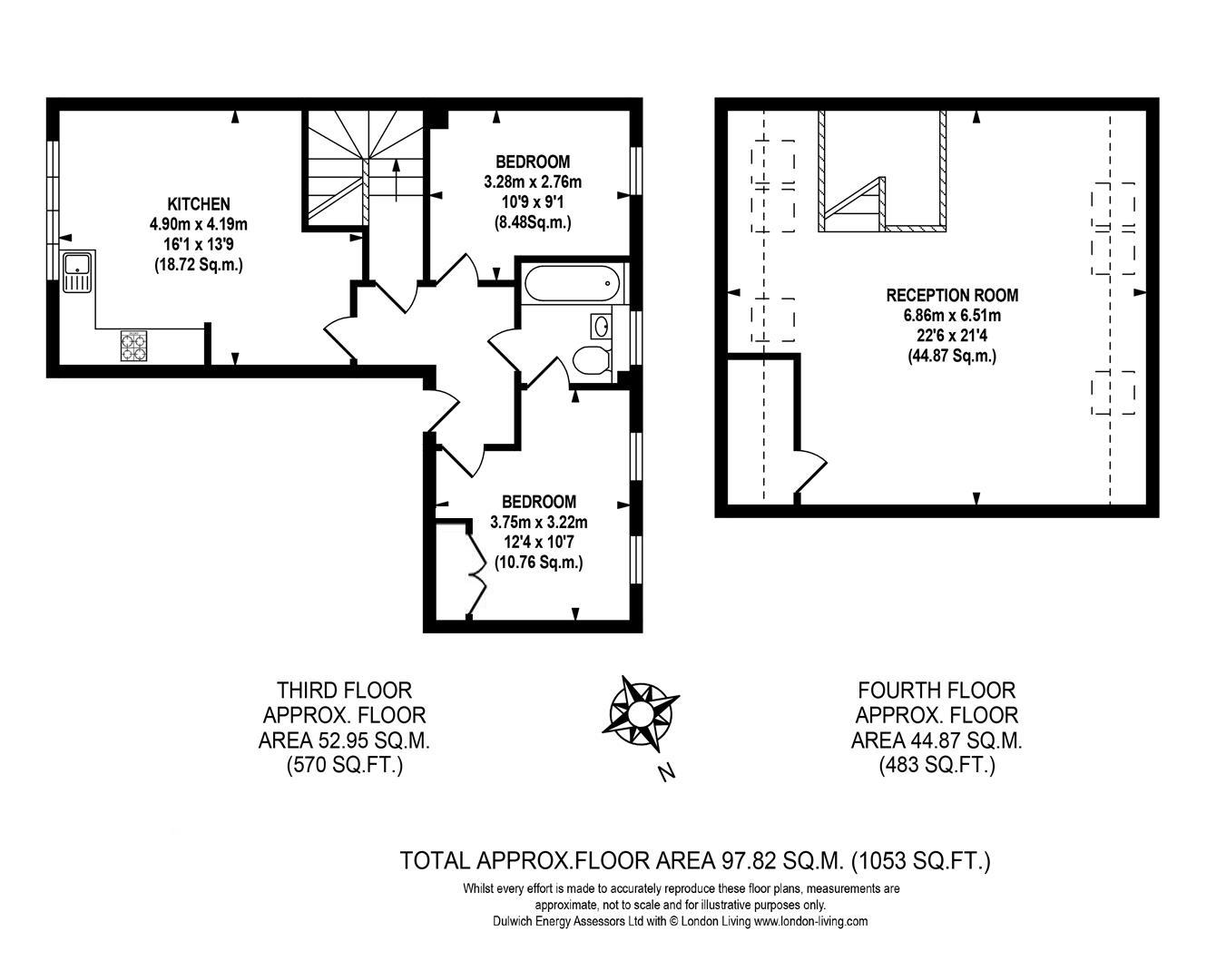 Flat 6, 46, Kelly Avenue, London floorplan