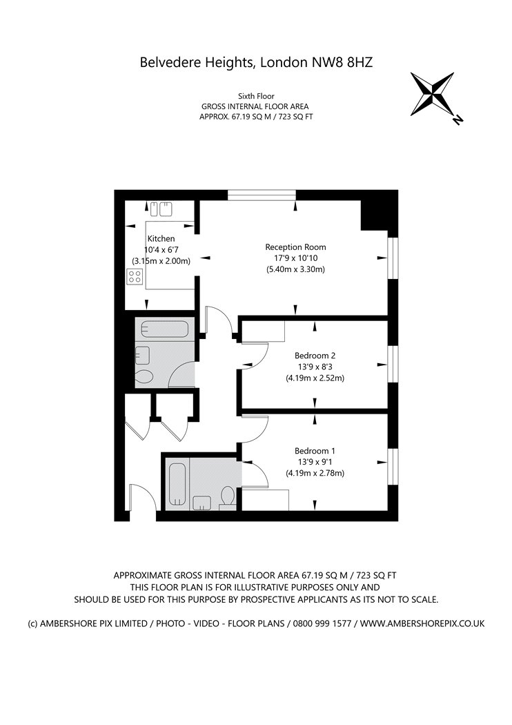 602, Belvedere Heights, St John's Wood floorplan