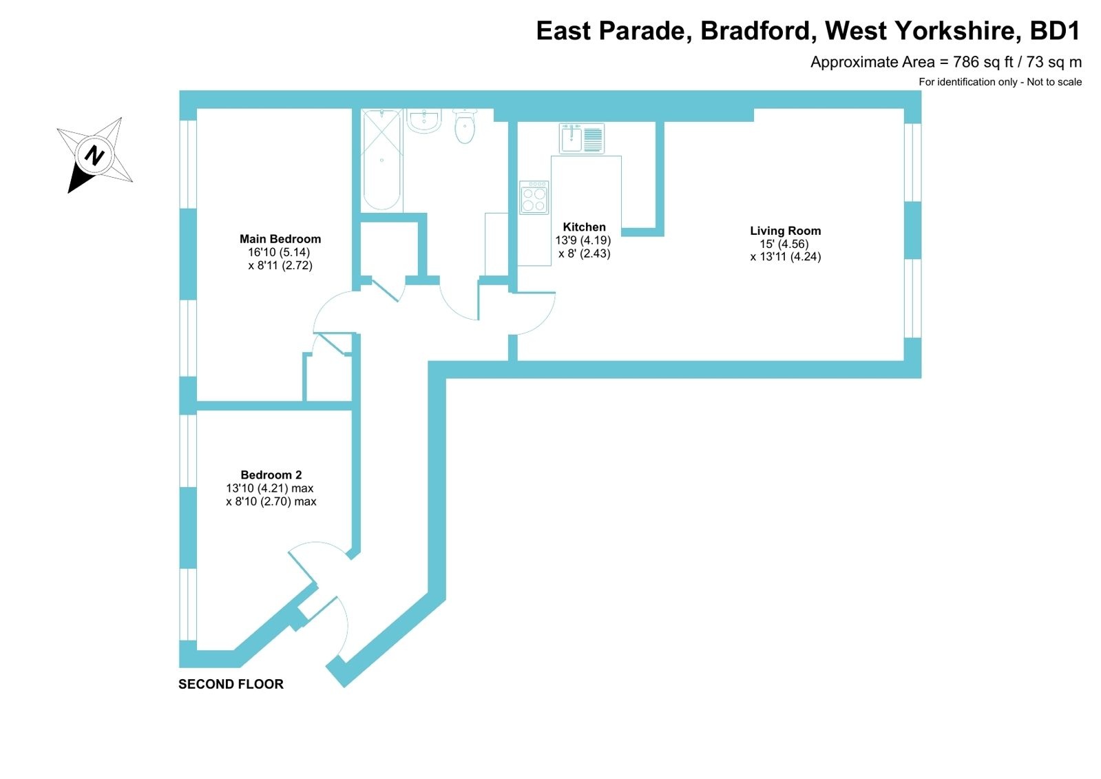Flat 14 Behrens Warehouse, 26 East Parade, Flat 14 Behrens Warehouse, 26 East Parade, Bradford floorplan