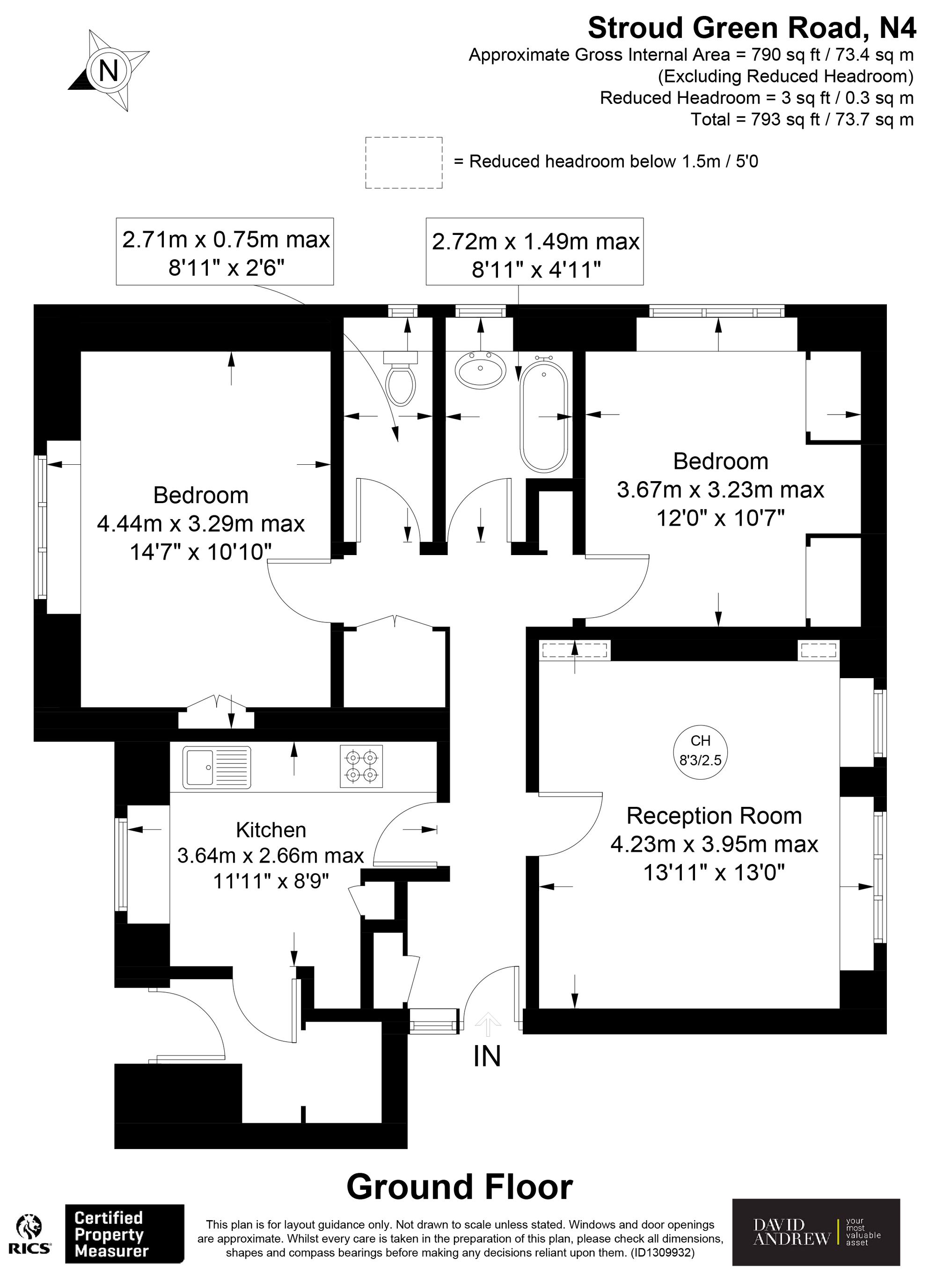 Flat 18, Wall Court Stroud Green Road, London floorplan