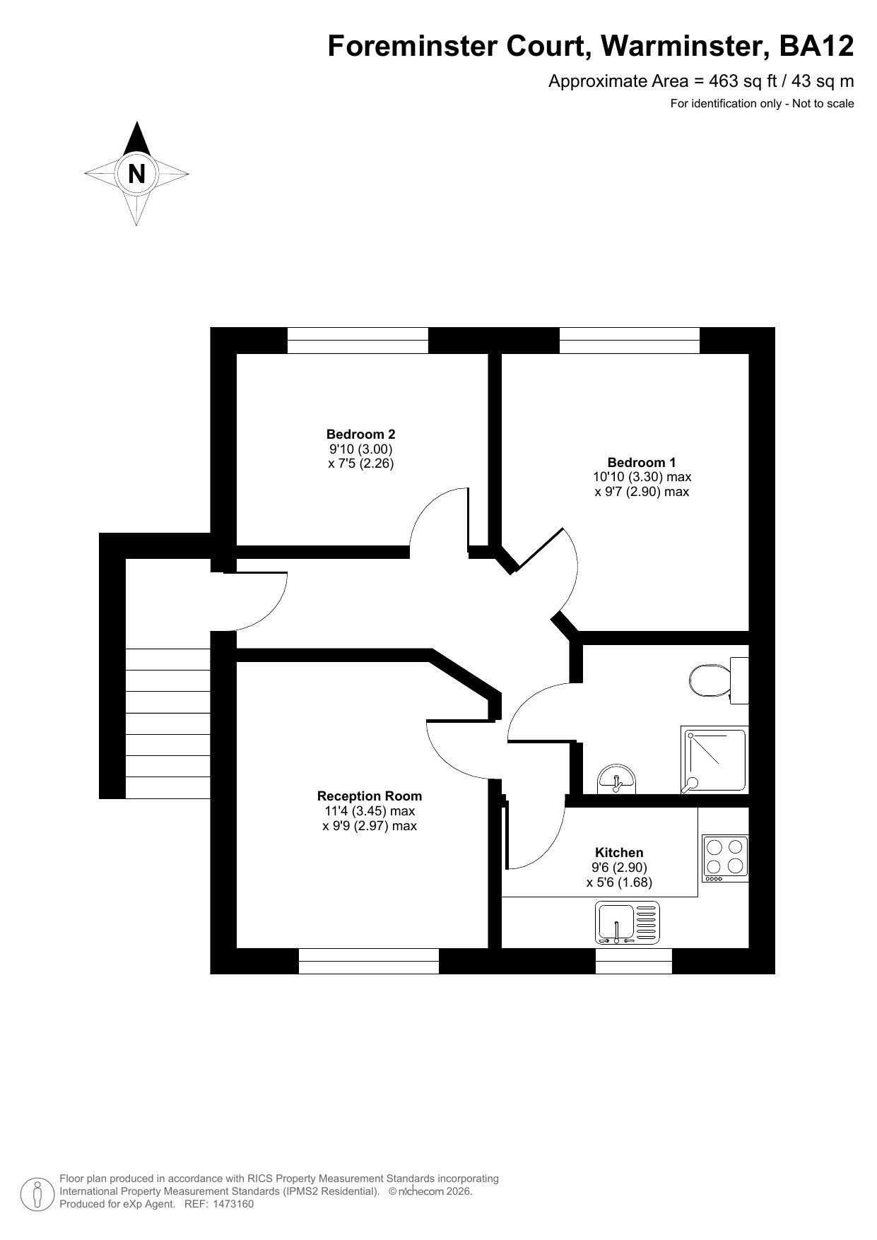 12b, Foreminster Court, Warminster floorplan